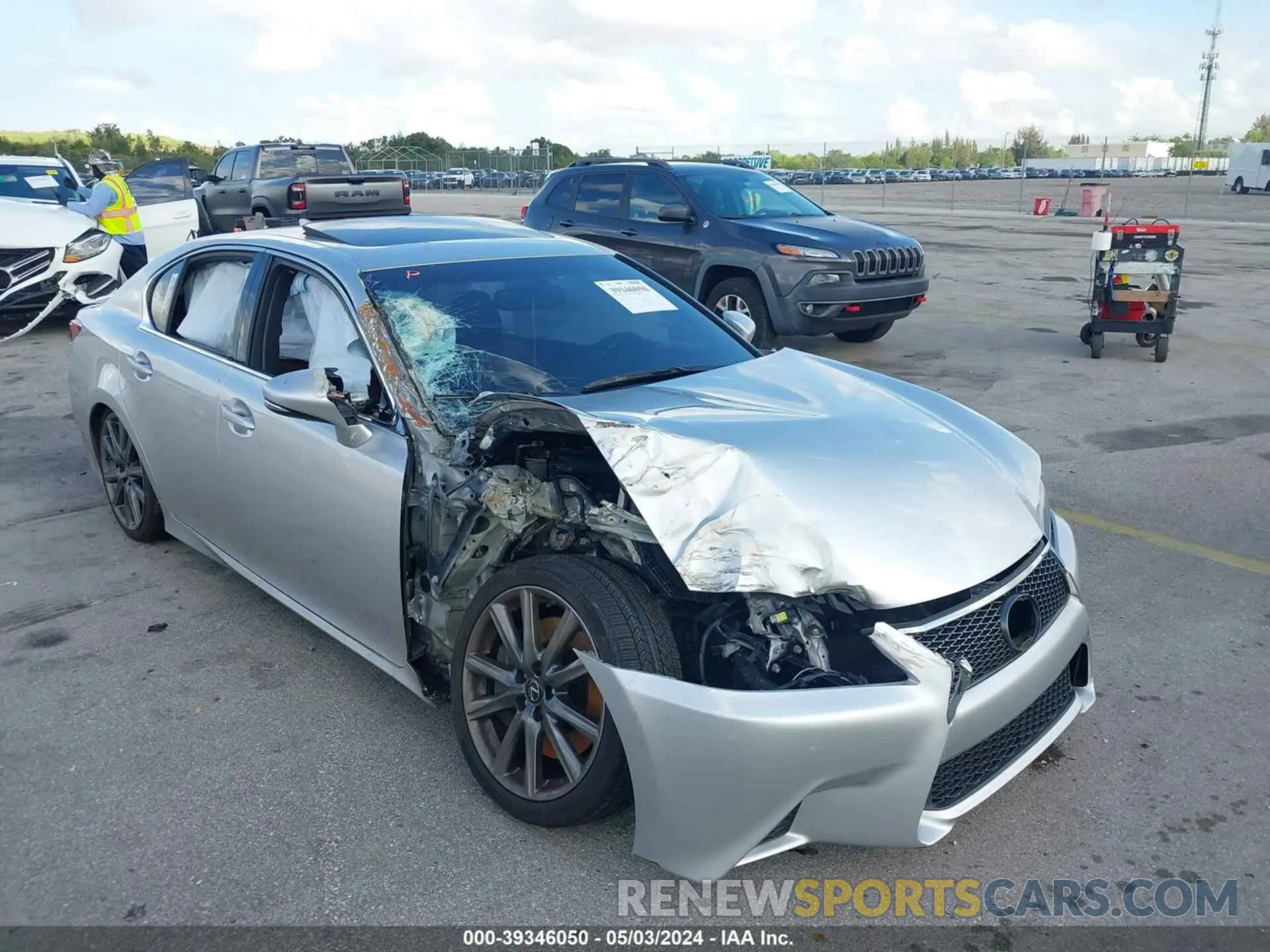 6 fotografías del automóvil dañado JTHBE1BL5FA010886 LEXUS GS 350 2015