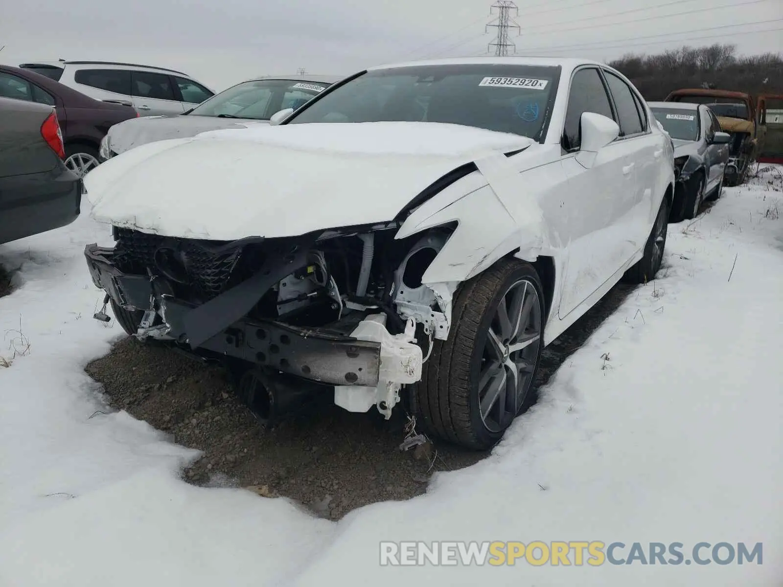 2 fotografías del automóvil dañado JTHEZ1CL8LA012823 LEXUS GS350 2020