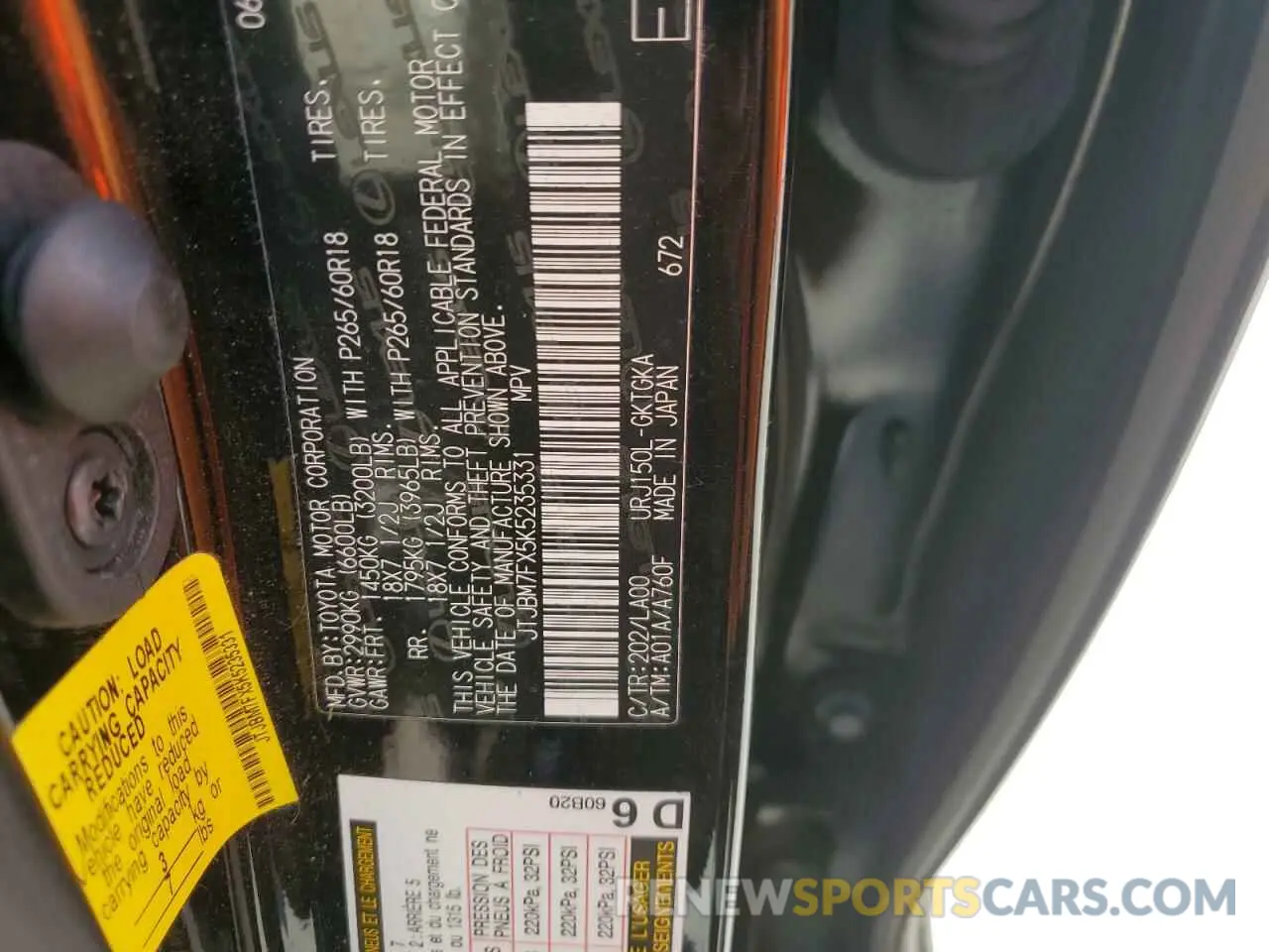 13 fotografías del automóvil dañado JTJBM7FX5K5235331 LEXUS GX 2019