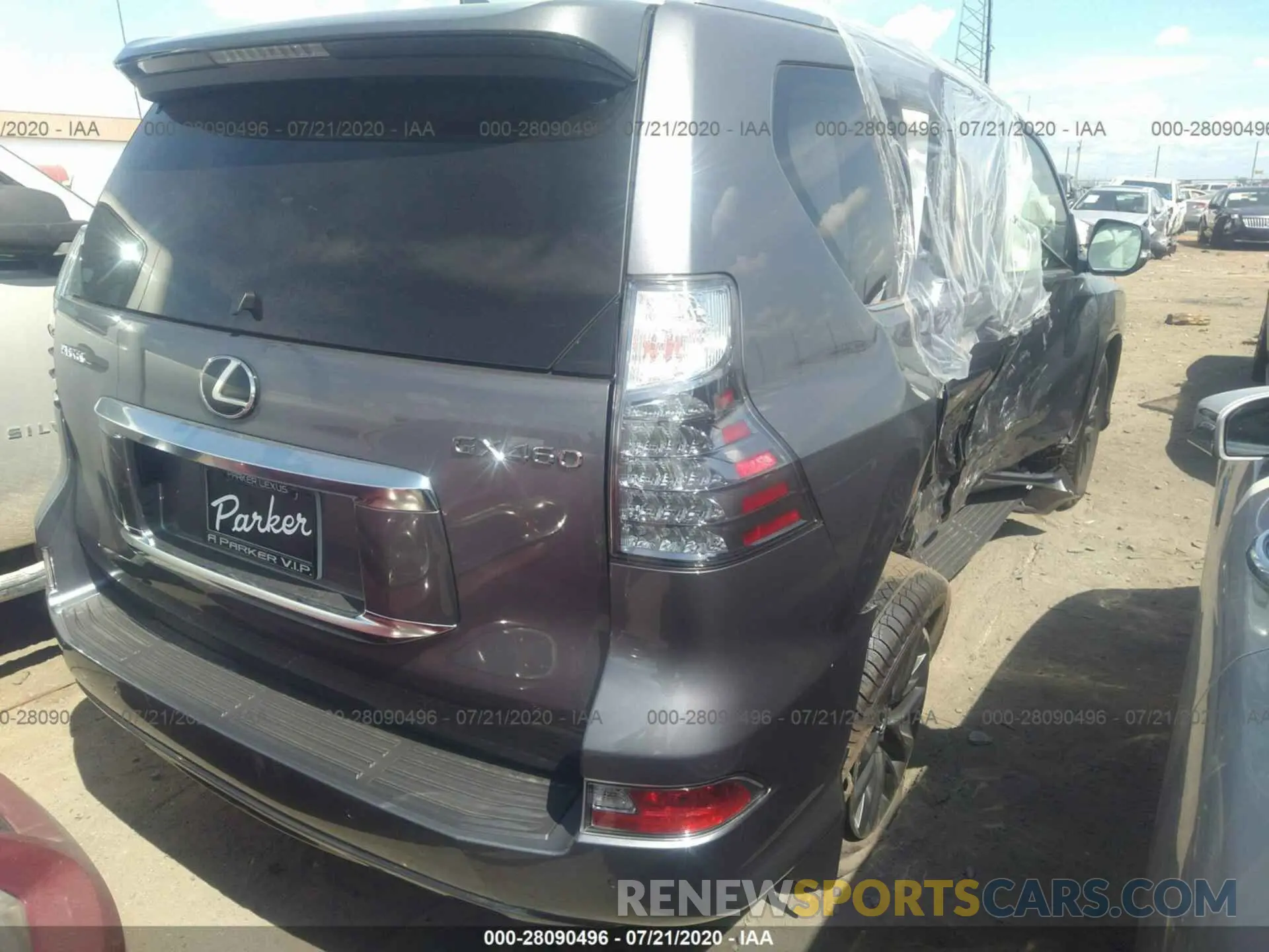 4 fotografías del automóvil dañado JTJAM7BX9L5257657 LEXUS GX 2020