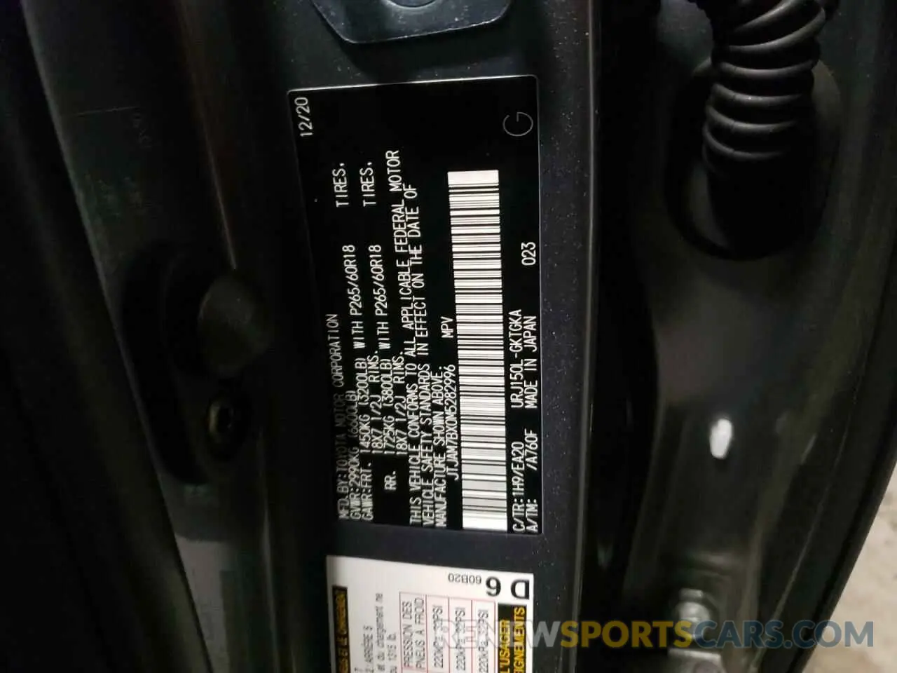 10 fotografías del automóvil dañado JTJAM7BX0M5282996 LEXUS GX 2021