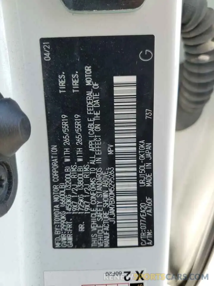 13 fotografías del automóvil dañado JTJAM7BX0M5295263 LEXUS GX 2021