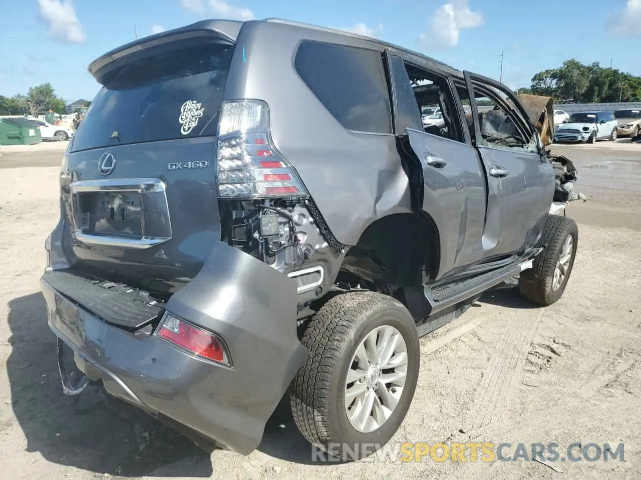 4 fotografías del automóvil dañado JTJAM7BX4M5291152 LEXUS GX 2021