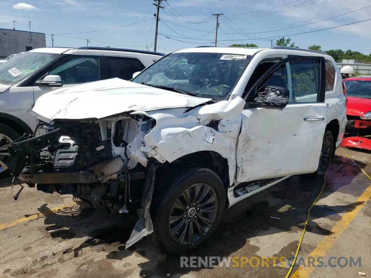 2 fotografías del automóvil dañado JTJAM7BX5M5278037 LEXUS GX 2021