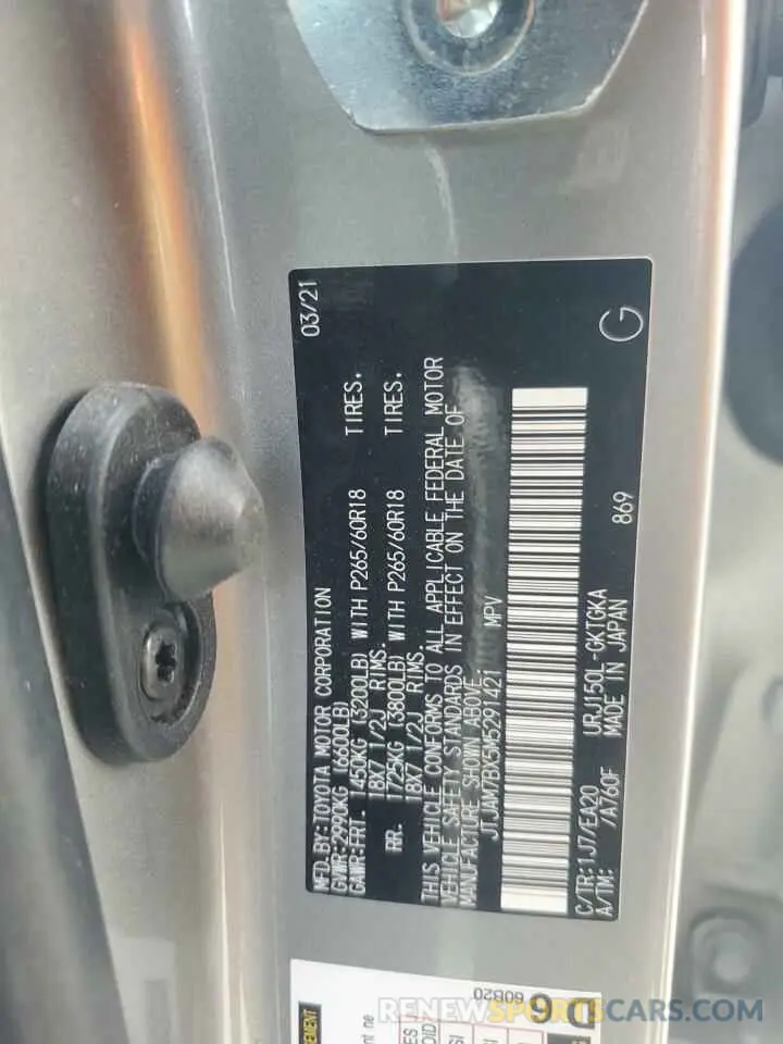 15 fotografías del automóvil dañado JTJAM7BX5M5291421 LEXUS GX 2021