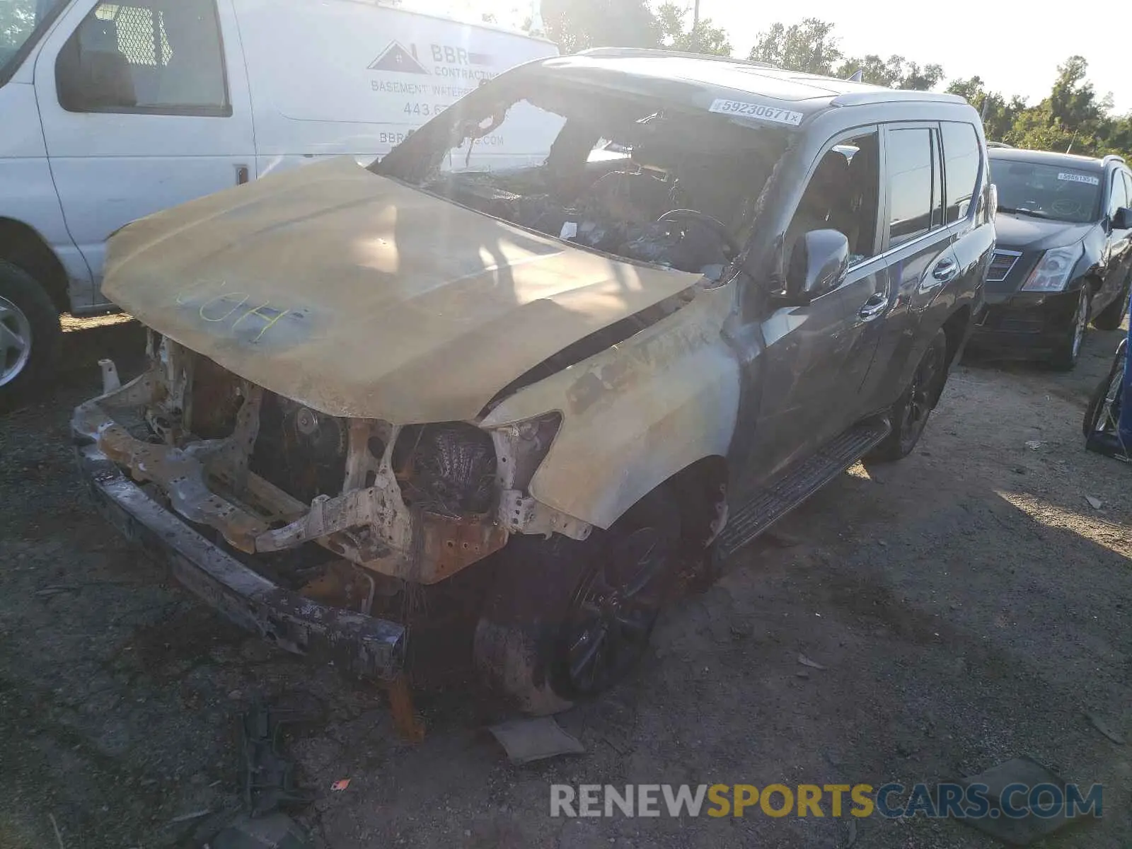 2 fotografías del automóvil dañado JTJAM7BX5M5295260 LEXUS GX 2021