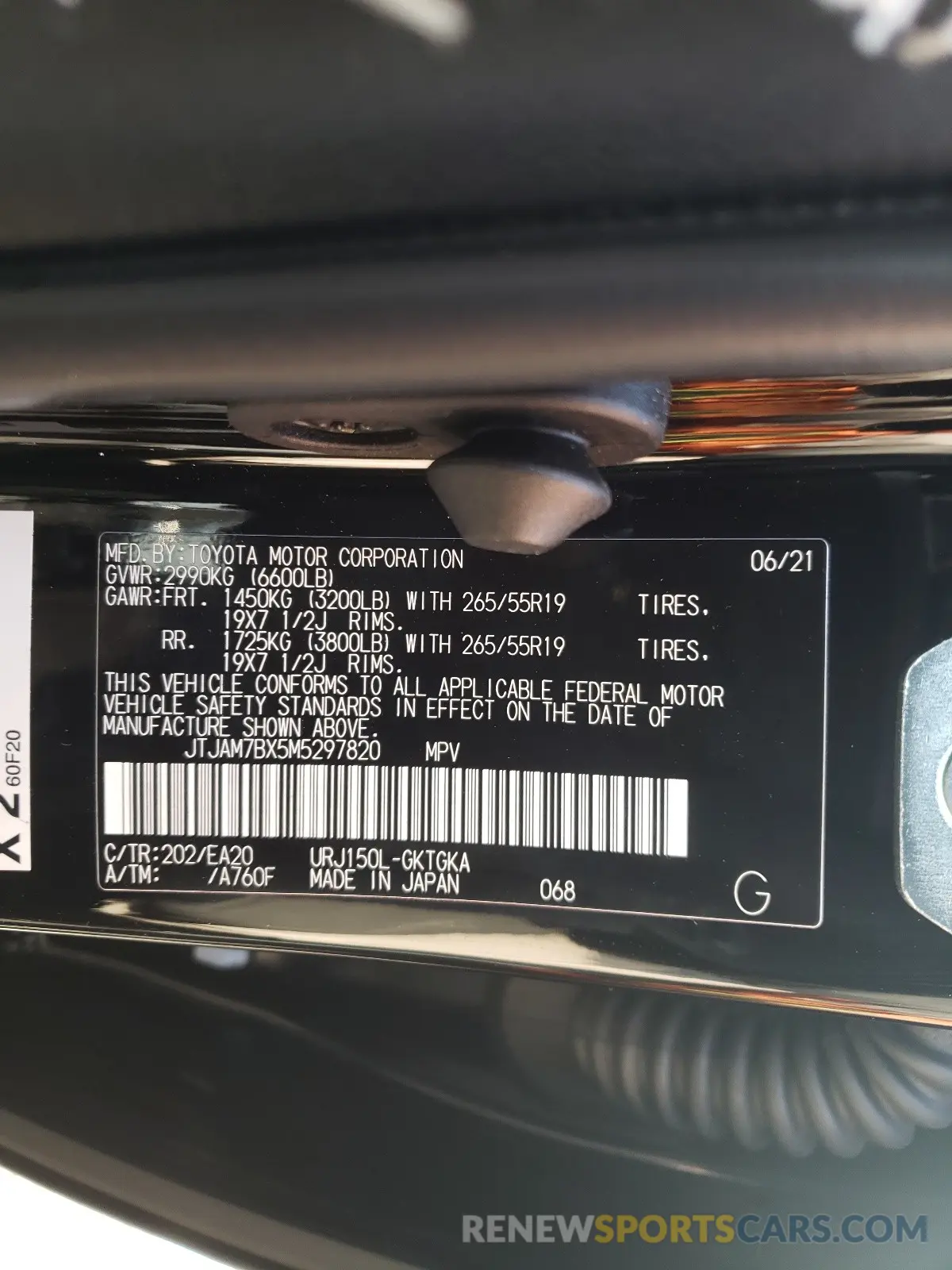 10 fotografías del automóvil dañado JTJAM7BX5M5297820 LEXUS GX 2021