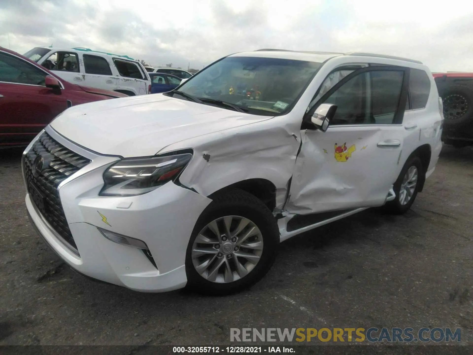2 fotografías del automóvil dañado JTJAM7BX6M5280511 LEXUS GX 2021