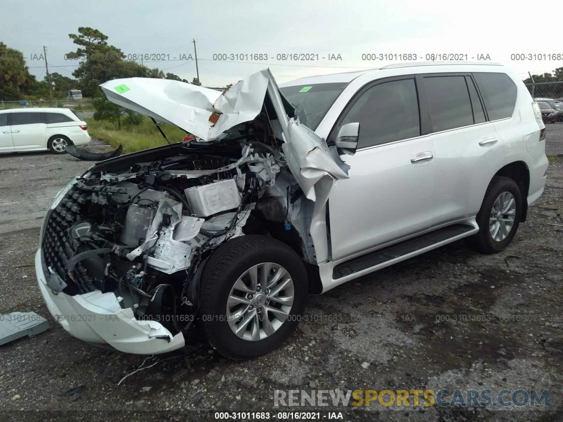 2 fotografías del automóvil dañado JTJAM7BX7M5289993 LEXUS GX 2021