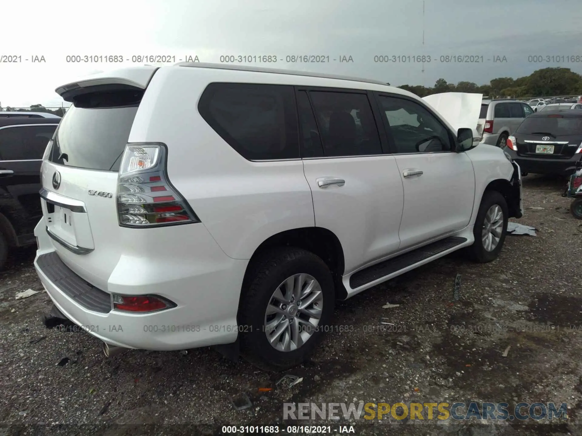 4 fotografías del automóvil dañado JTJAM7BX7M5289993 LEXUS GX 2021
