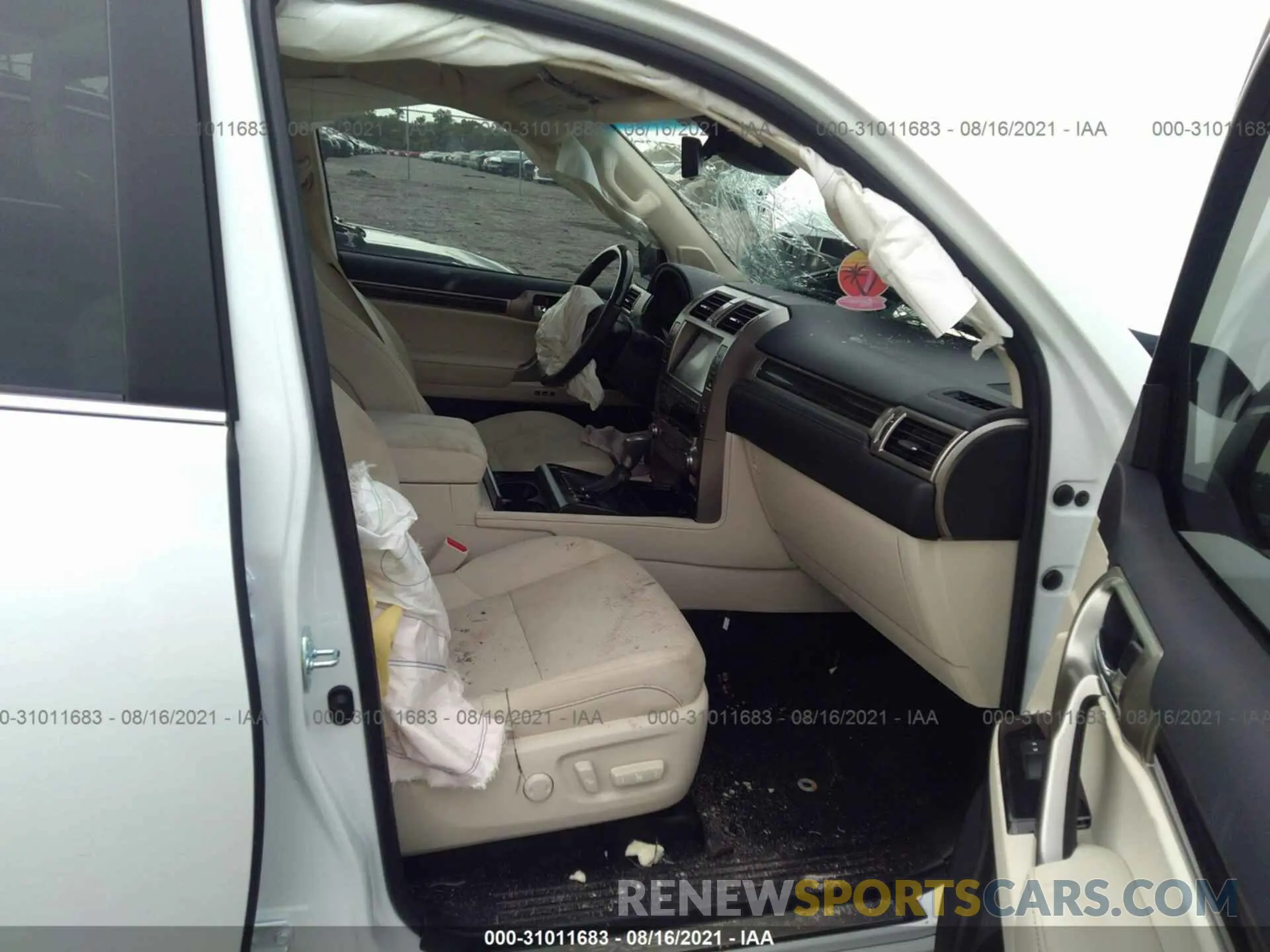 5 fotografías del automóvil dañado JTJAM7BX7M5289993 LEXUS GX 2021