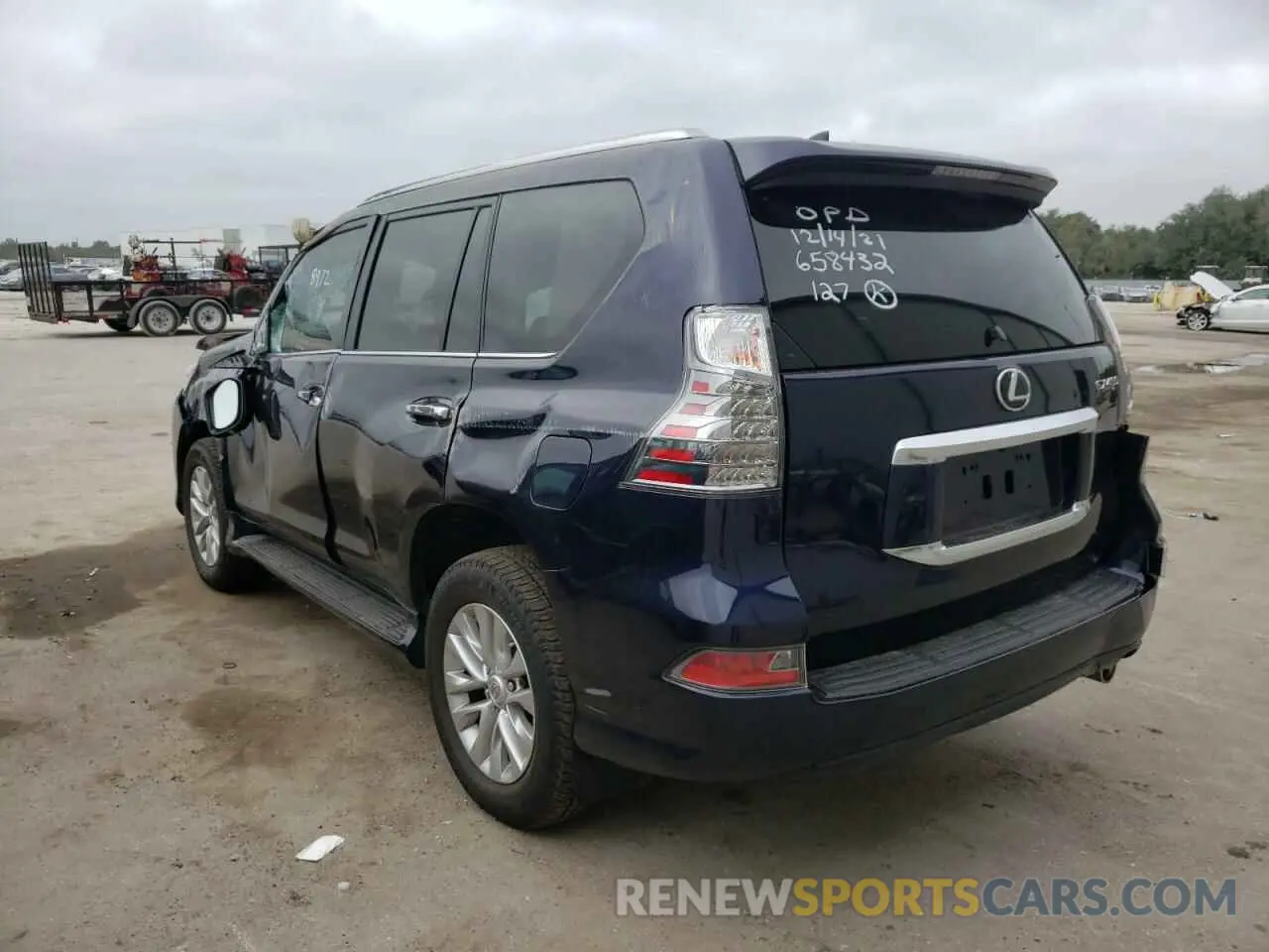 3 fotografías del automóvil dañado JTJAM7BX7M5295826 LEXUS GX 2021