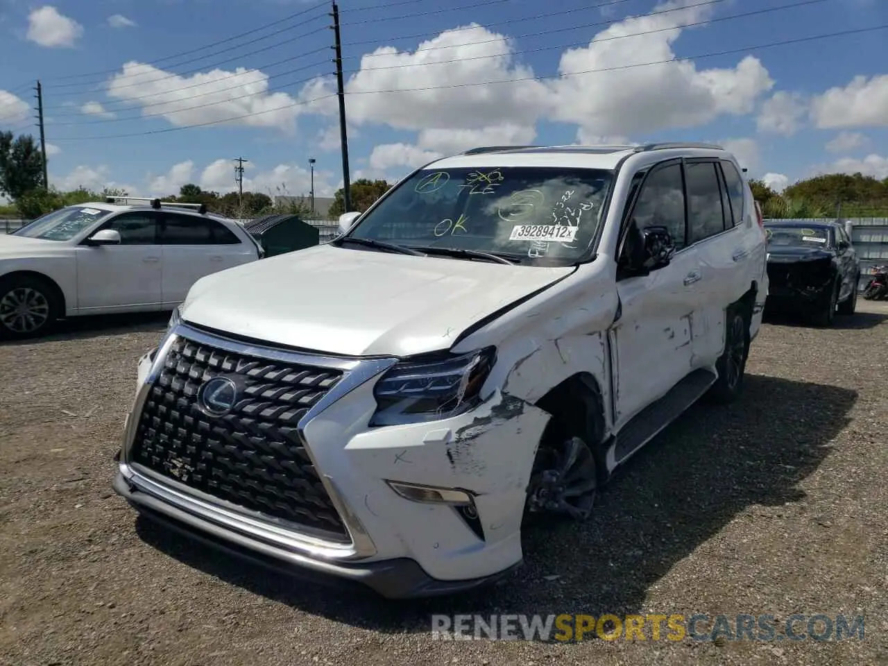 2 fotografías del automóvil dañado JTJAM7BX7M5297723 LEXUS GX 2021