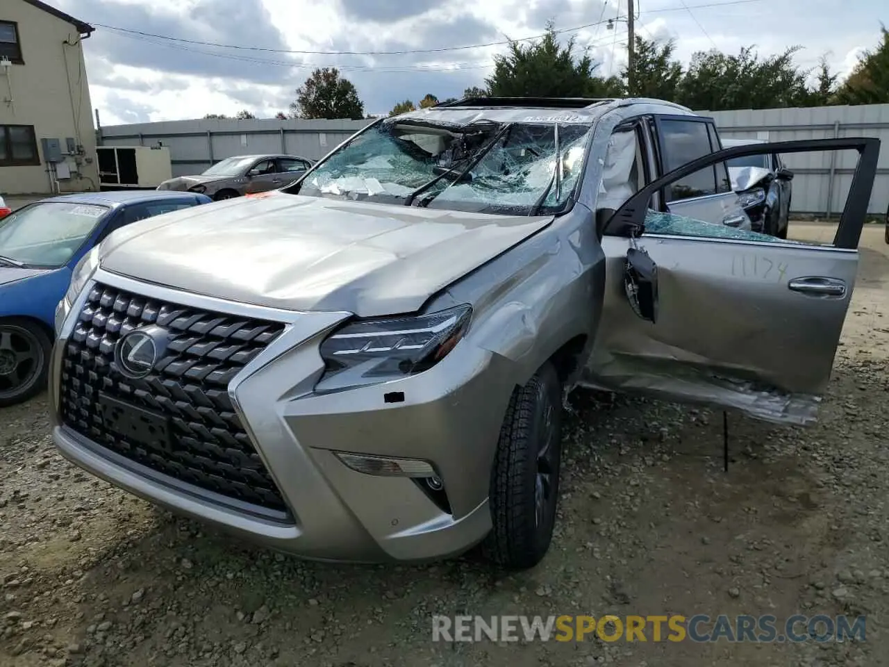 2 fotografías del automóvil dañado JTJAM7BX7M5302497 LEXUS GX 2021
