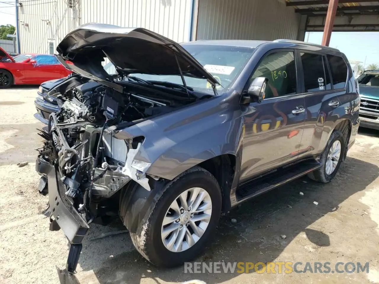2 fotografías del automóvil dañado JTJAM7BX8M5287587 LEXUS GX 2021