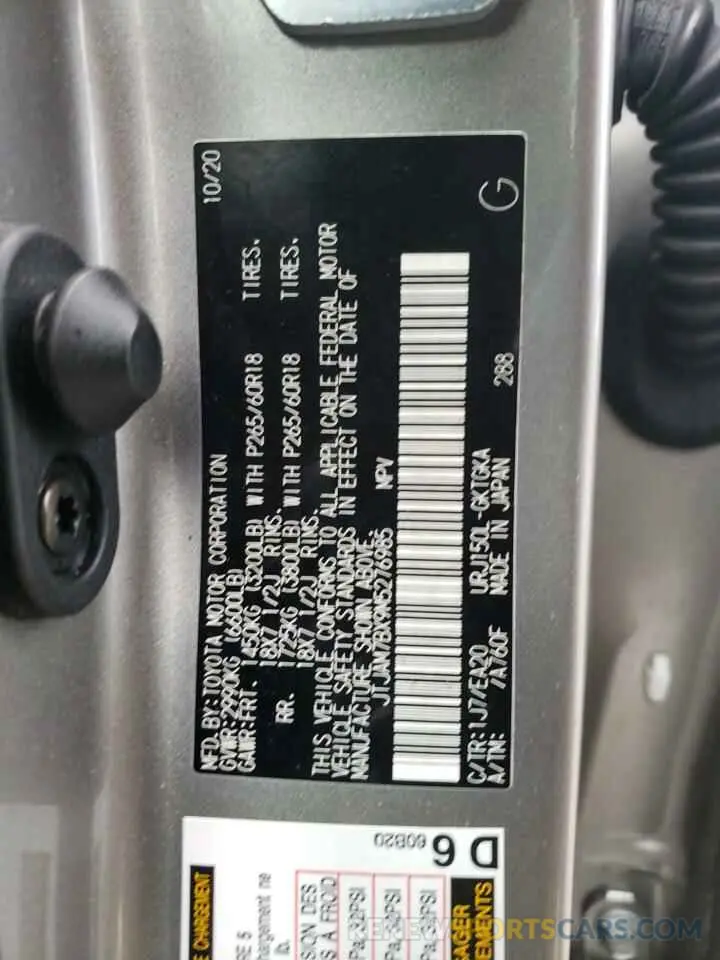 13 fotografías del automóvil dañado JTJAM7BX9M5276985 LEXUS GX 2021