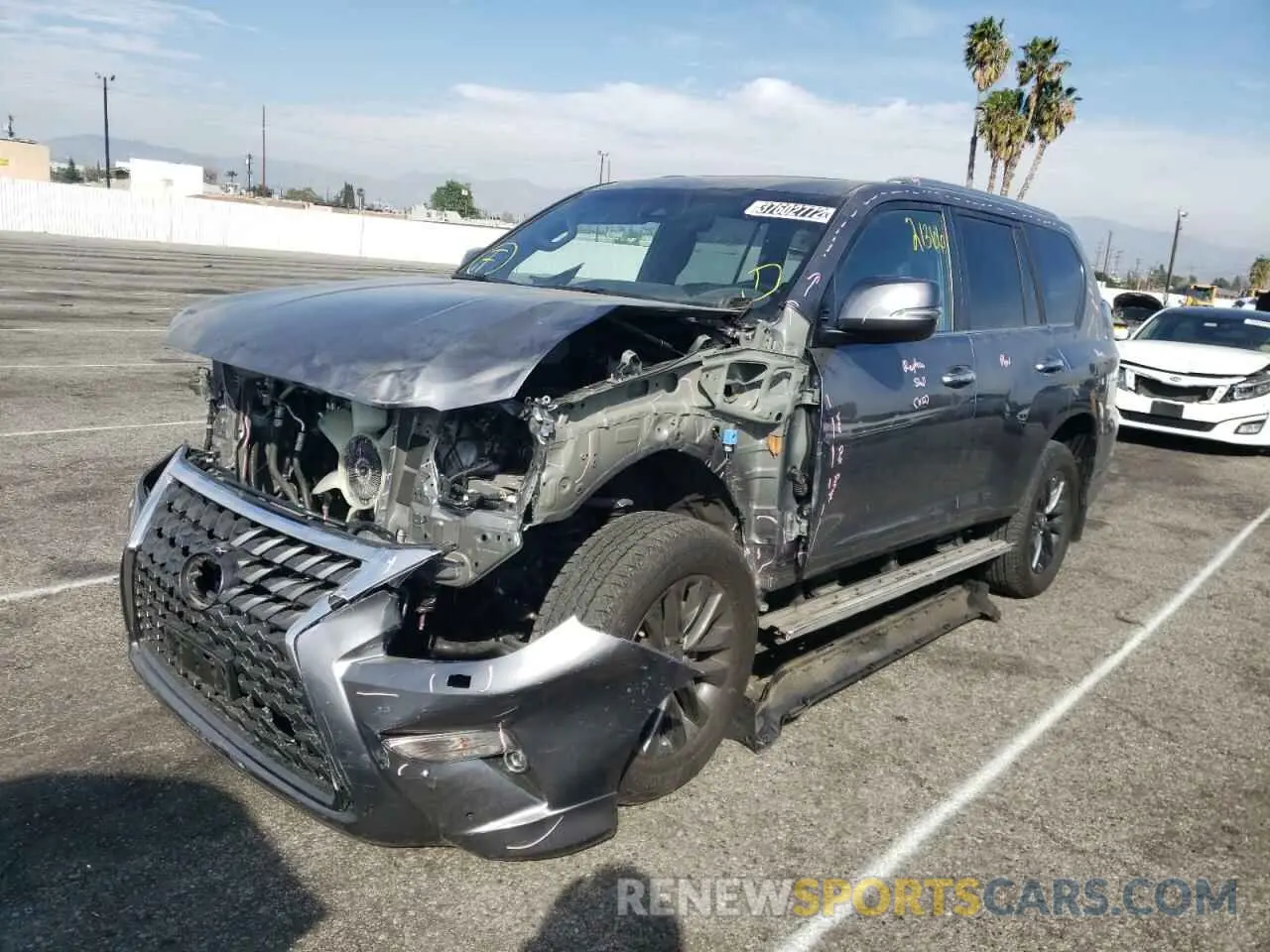 2 fotografías del automóvil dañado JTJAM7BXXM5277546 LEXUS GX 2021