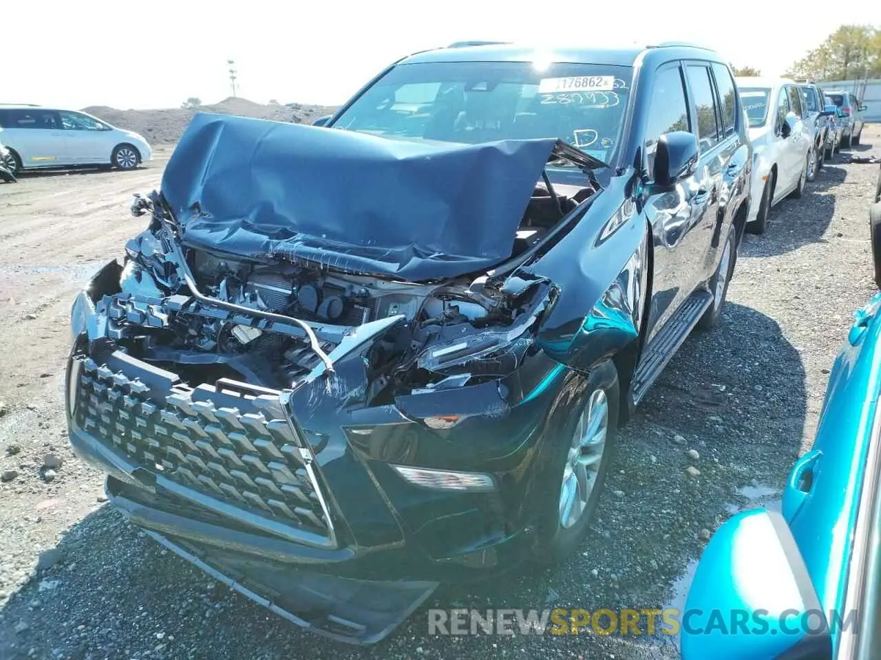 2 fotografías del automóvil dañado JTJBM7BX7M5289433 LEXUS GX 2021