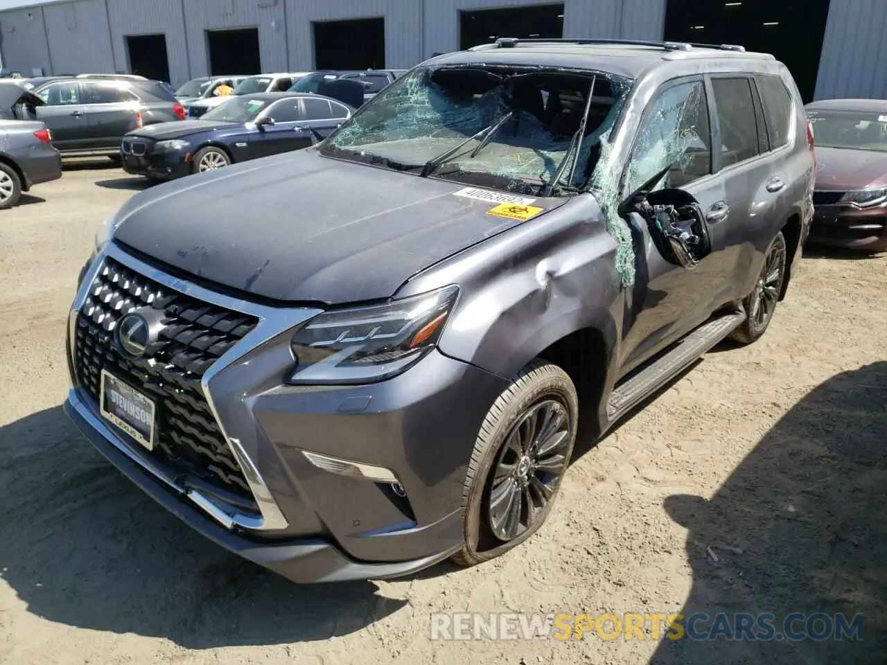 2 fotografías del automóvil dañado JTJGM7BX5M5298279 LEXUS GX 2021