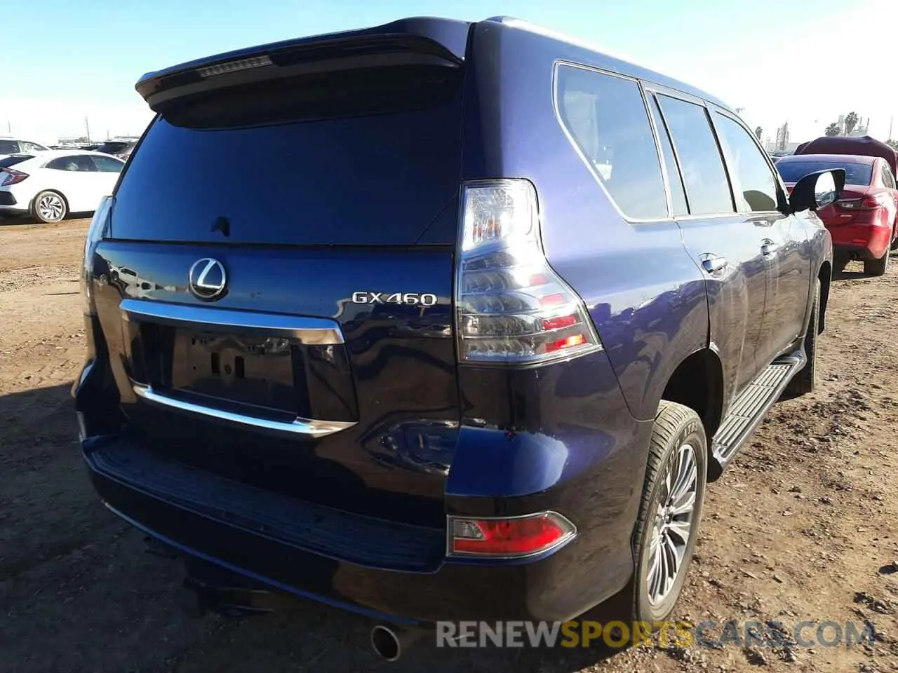4 fotografías del automóvil dañado JTJGM7BXXM5272714 LEXUS GX 2021
