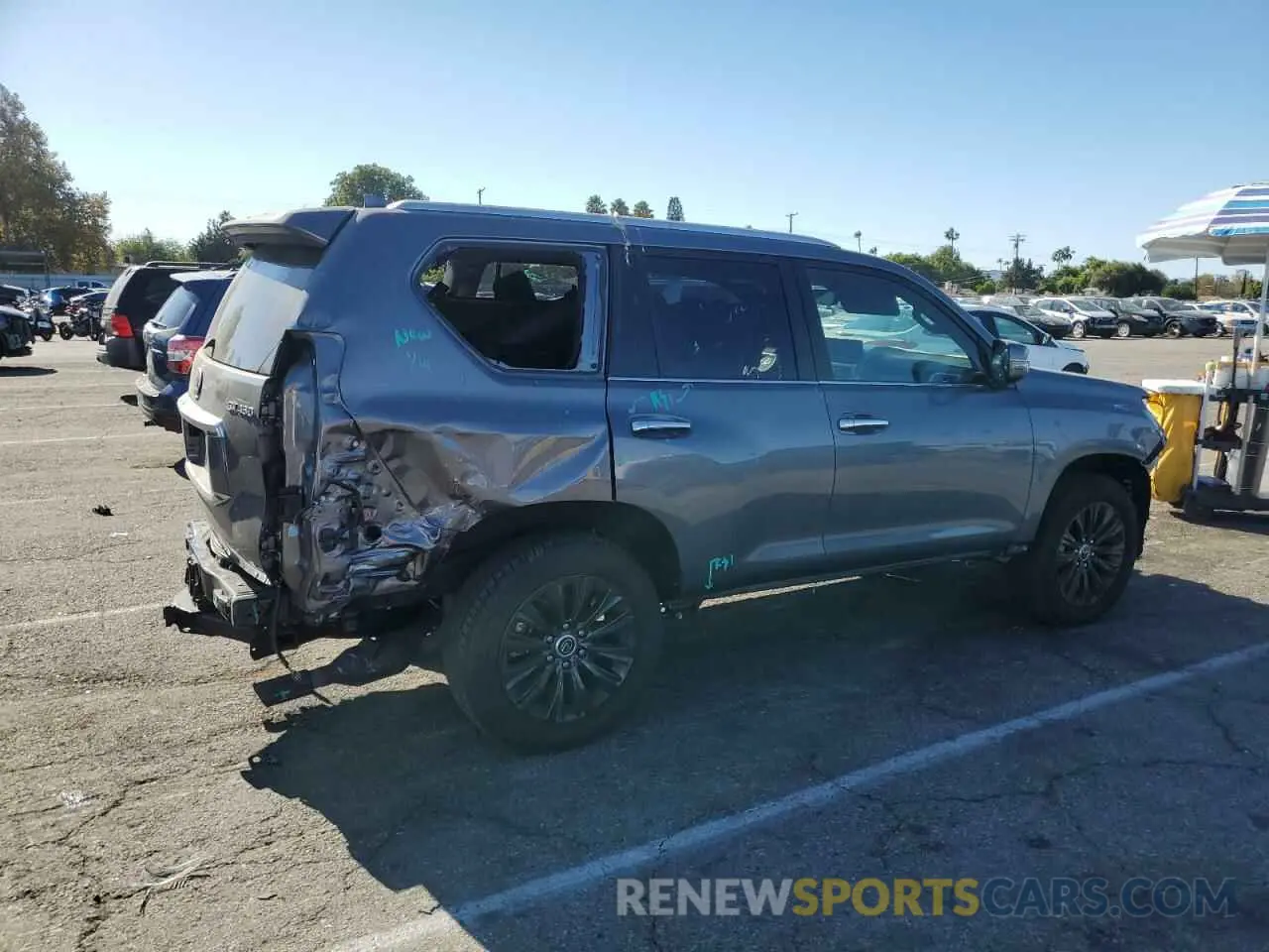 3 fotografías del automóvil dañado JTJAM7BX7P5384638 LEXUS GX 2023