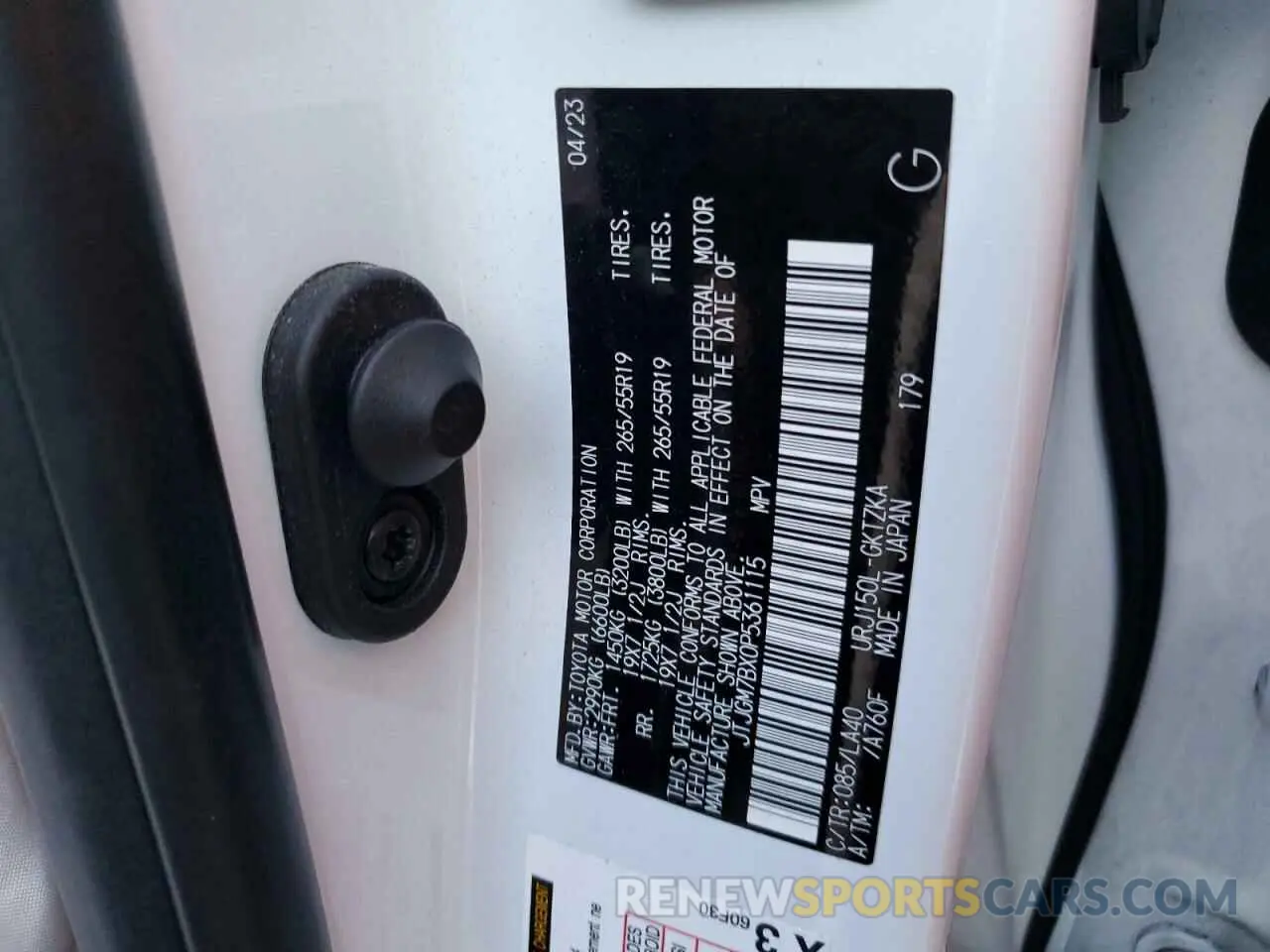 13 fotografías del automóvil dañado JTJGM7BX0P5361115 LEXUS GX 2023
