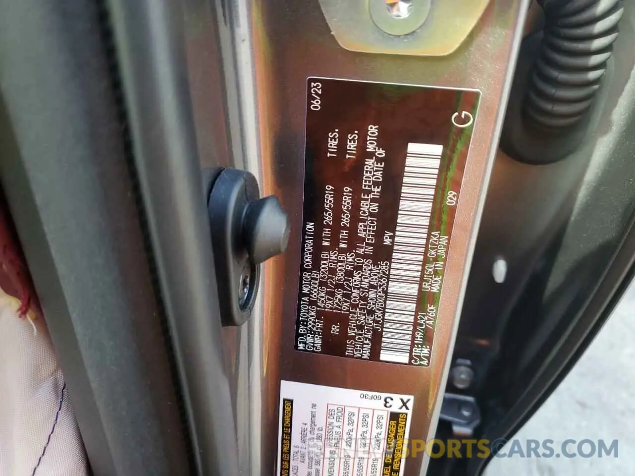 13 fotografías del automóvil dañado JTJGM7BX0P5367285 LEXUS GX 2023