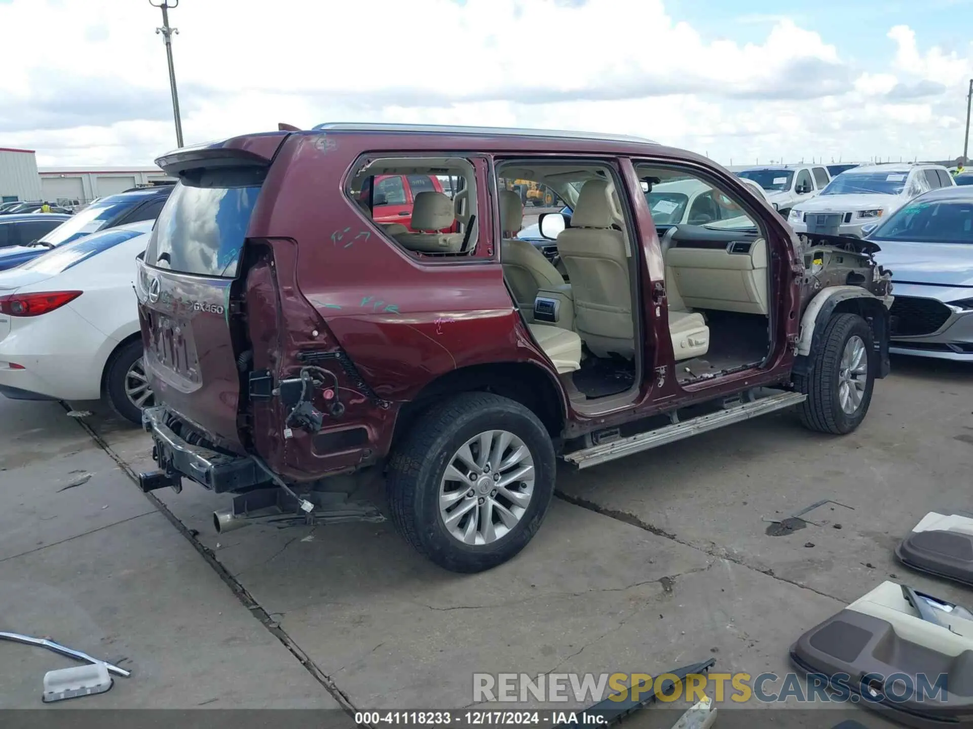 4 fotografías del automóvil dañado JTJBM7FX3K5239345 LEXUS GX 460 2019