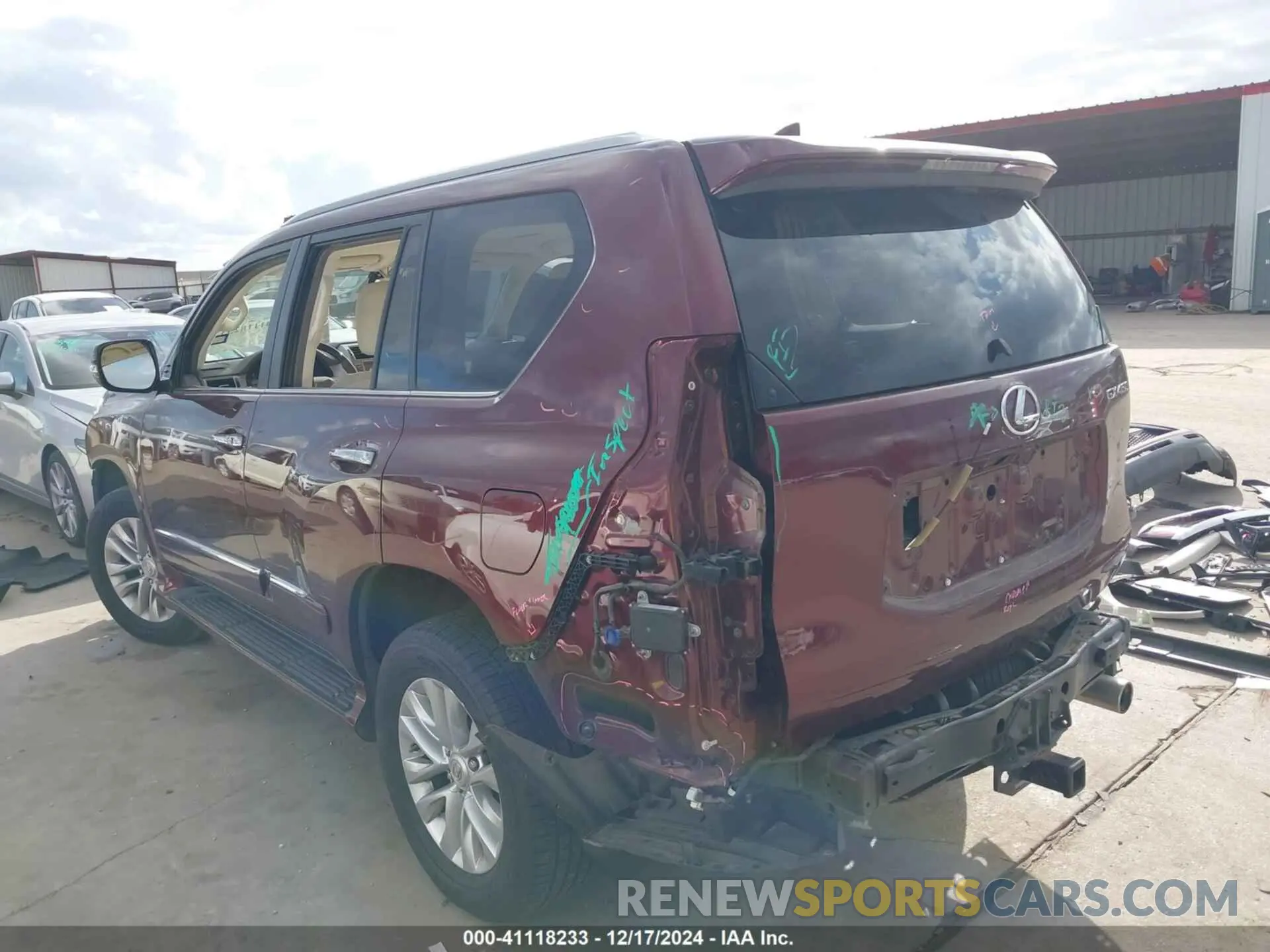 6 fotografías del automóvil dañado JTJBM7FX3K5239345 LEXUS GX 460 2019