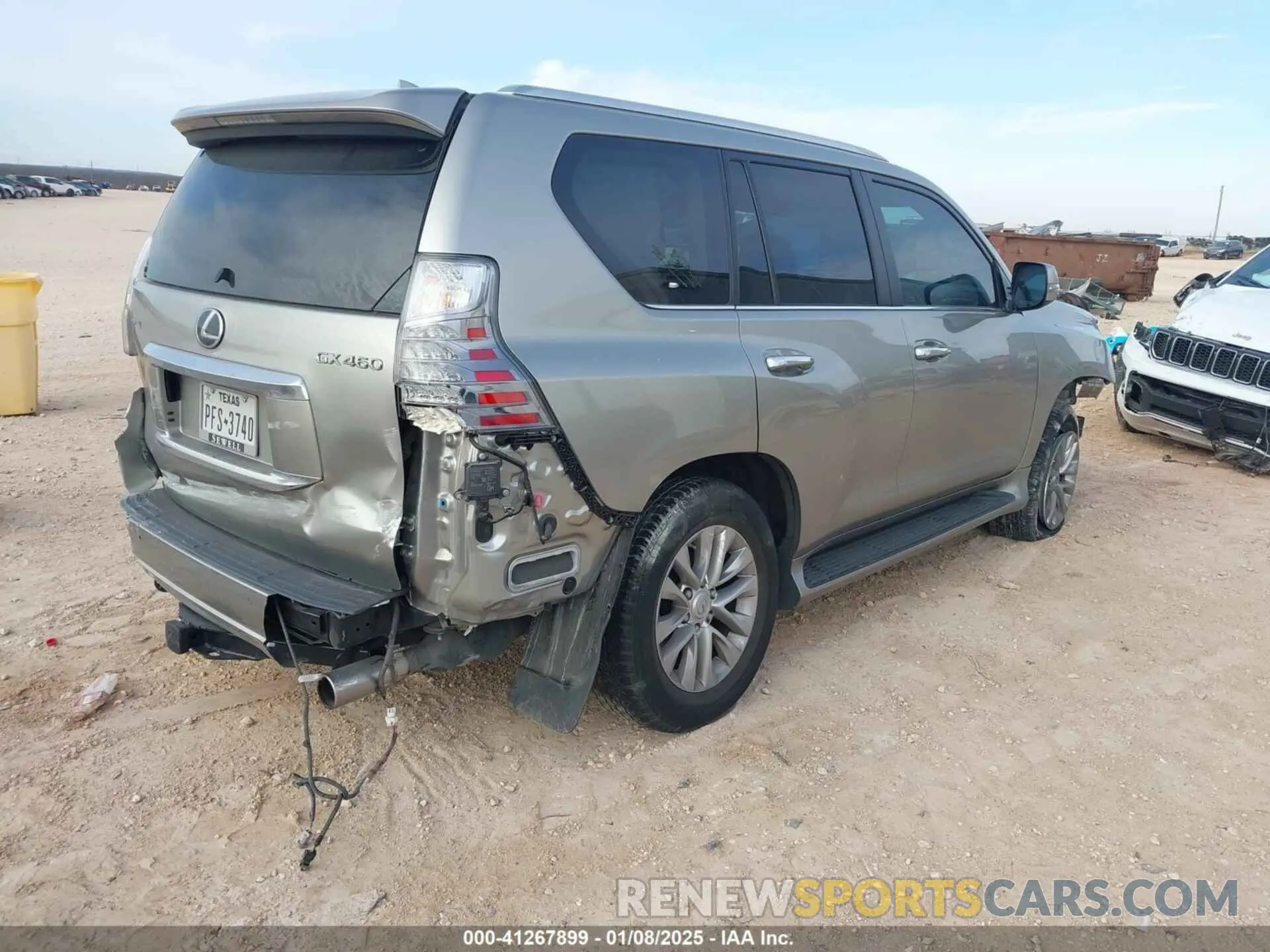 4 fotografías del automóvil dañado JTJAM7BX3M5283110 LEXUS GX 460 2021