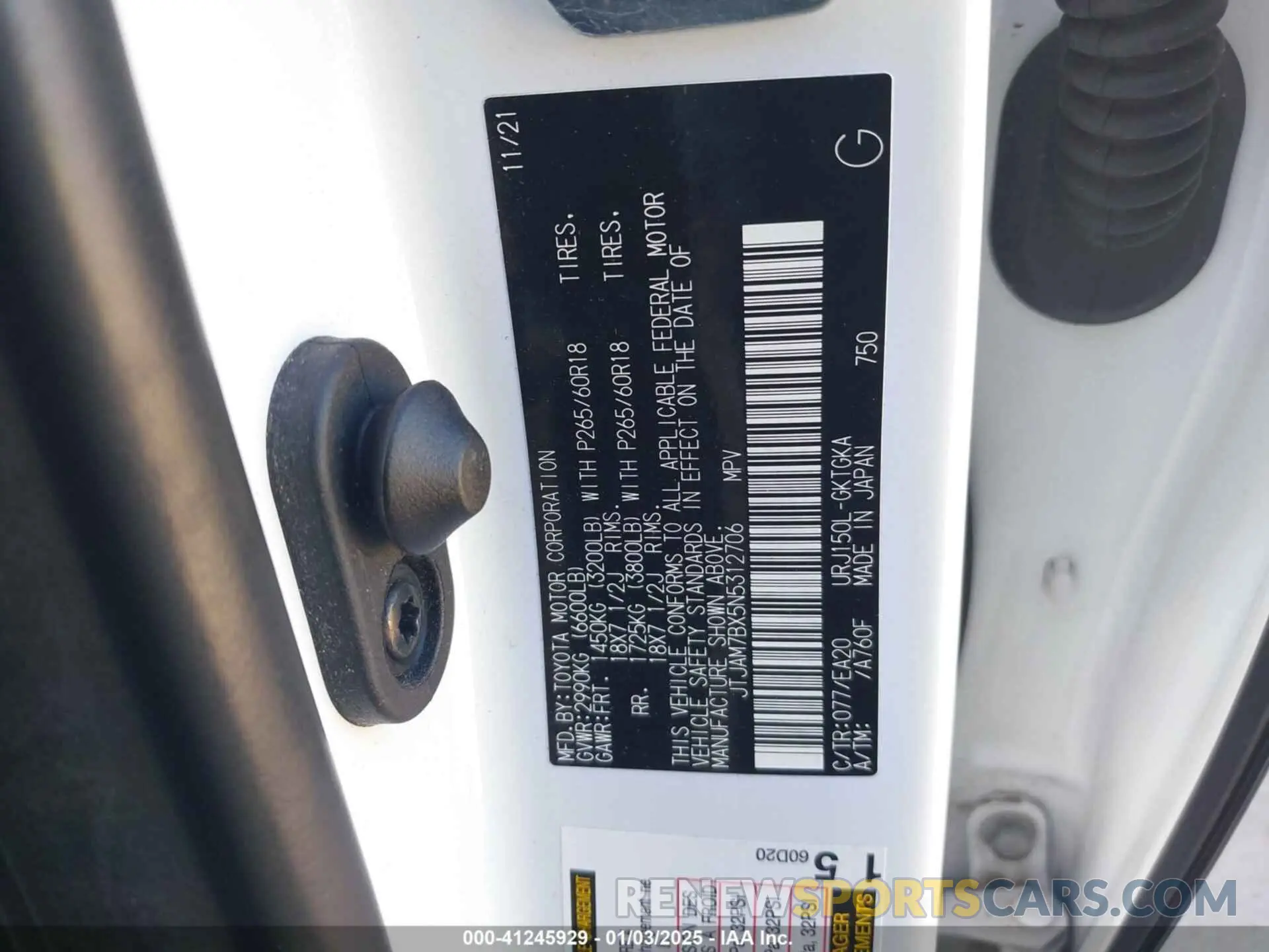 9 fotografías del automóvil dañado JTJAM7BX5N5312706 LEXUS GX 460 2022