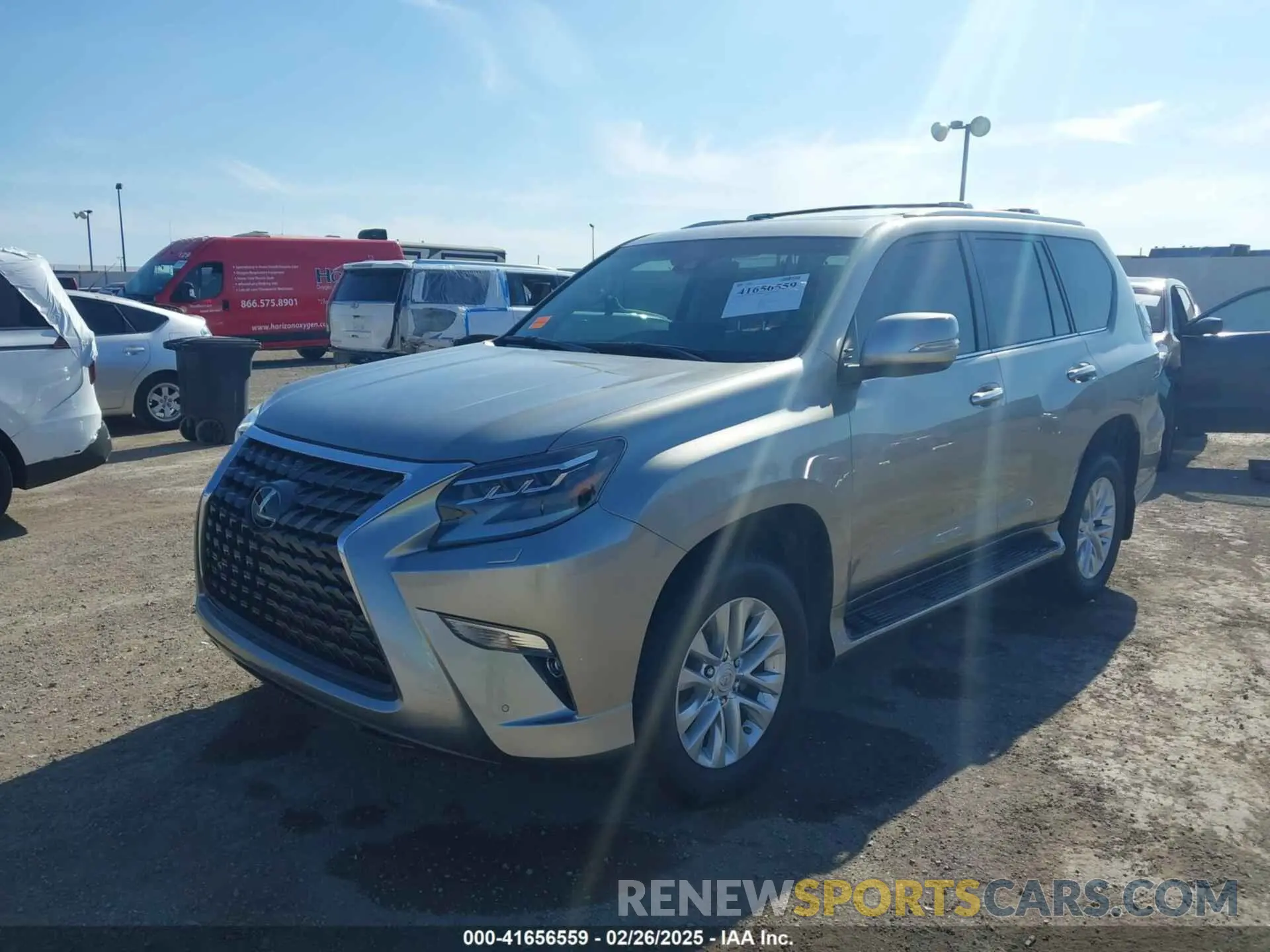 2 fotografías del automóvil dañado JTJAM7BX9P5358476 LEXUS GX 460 2023