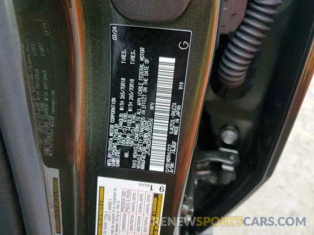 13 fotografías del automóvil dañado JTJTBCDX2R5003656 LEXUS GX 550 PRE 2024