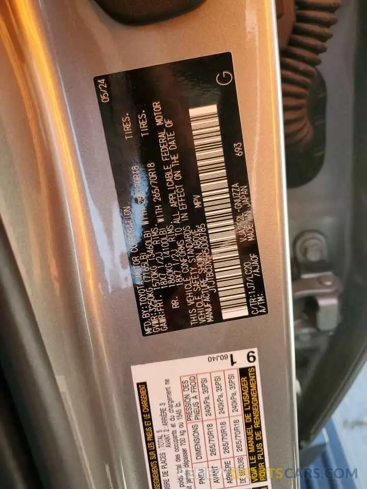 13 fotografías del automóvil dañado JTJTBCDX5R5008785 LEXUS GX 550 PRE 2024