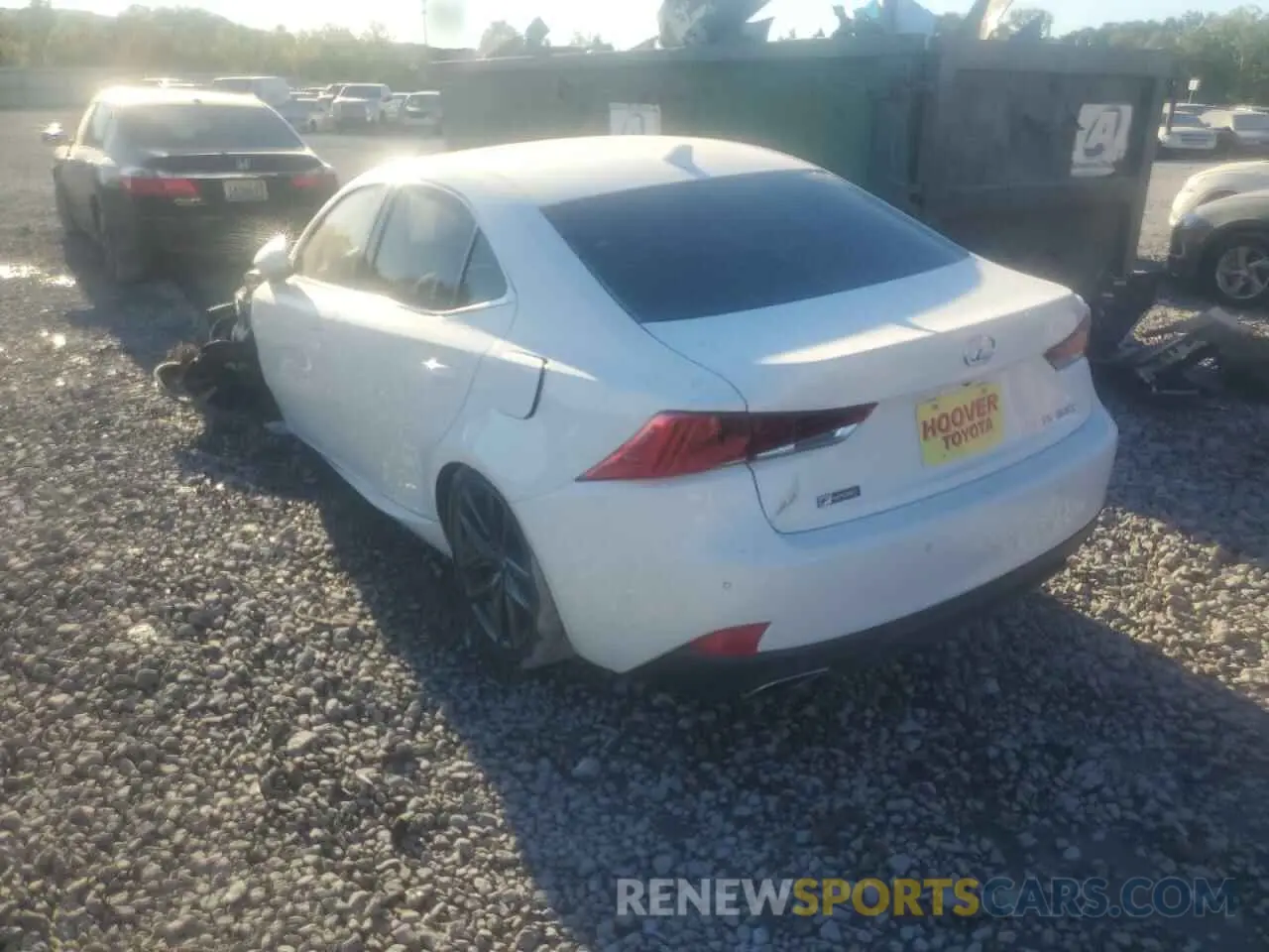 3 fotografías del automóvil dañado JTHBA1D27K5087133 LEXUS IS 2019