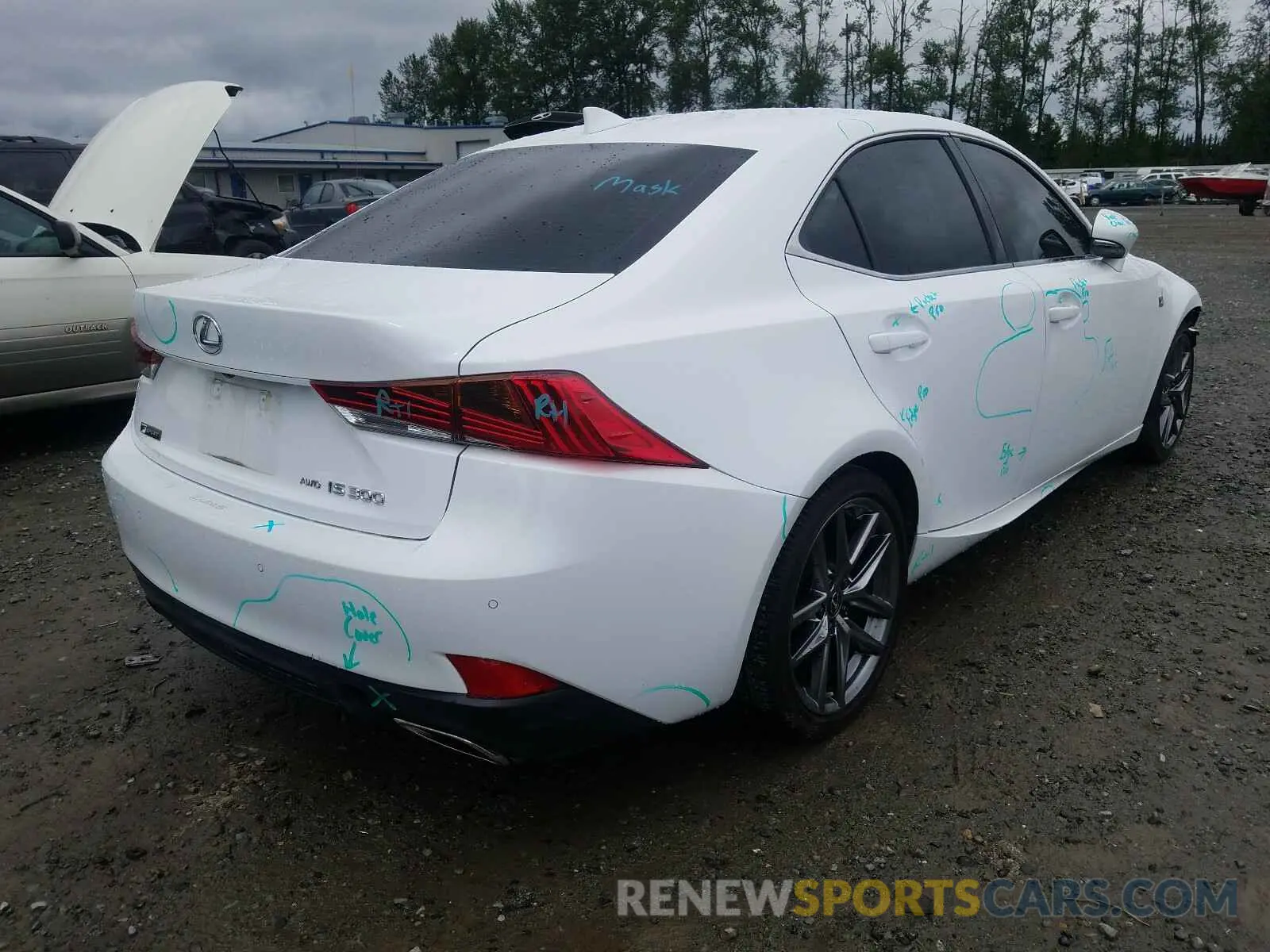 4 fotografías del automóvil dañado JTHC81D22K5034016 LEXUS IS 2019