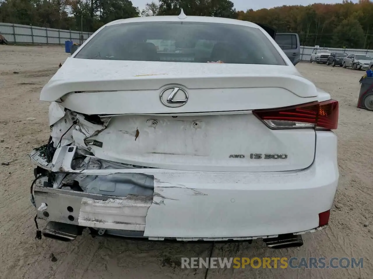 6 fotografías del automóvil dañado JTHC81D22K5036347 LEXUS IS 2019