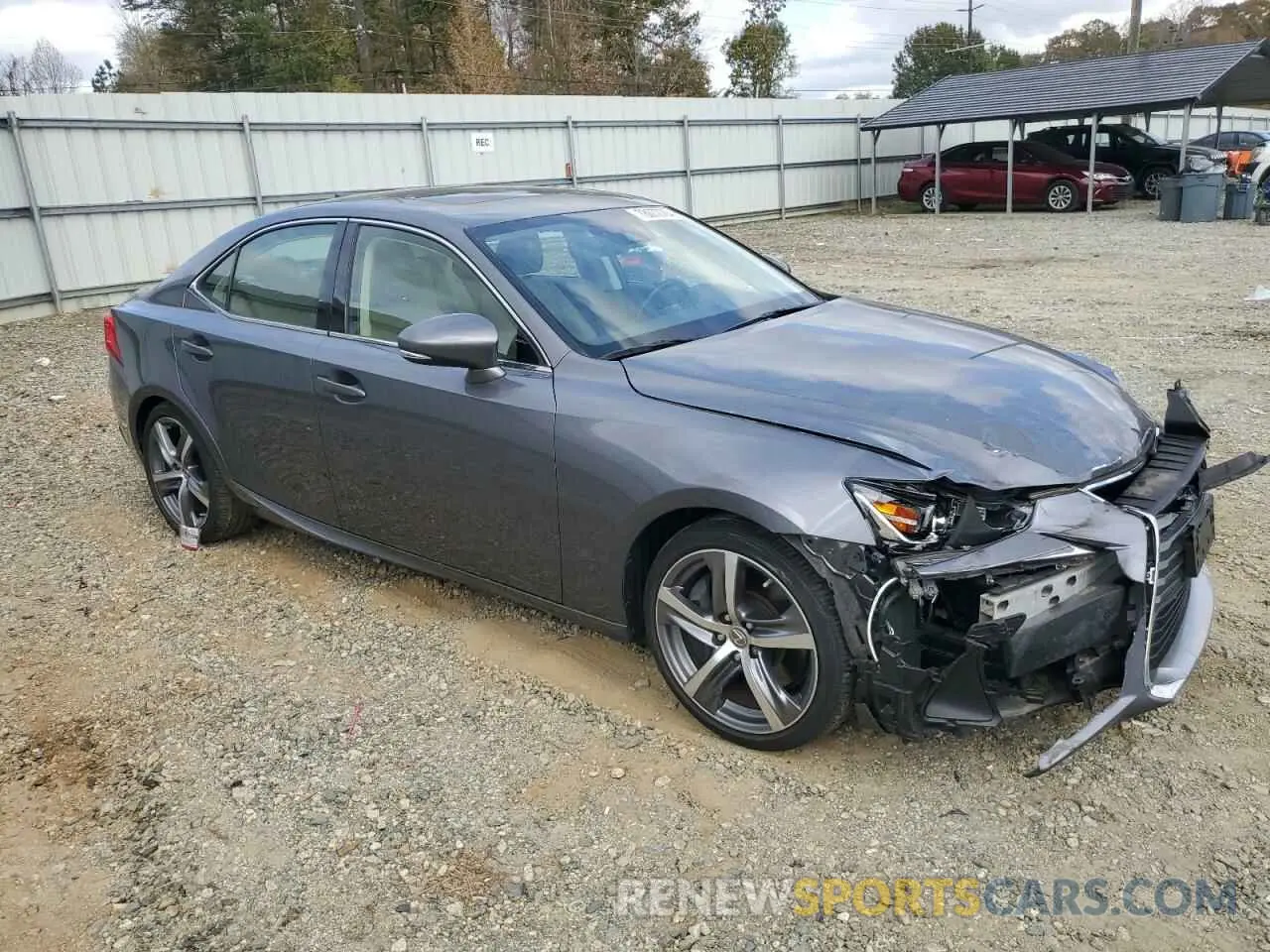 4 fotografías del automóvil dañado JTHC81D27K5035968 LEXUS IS 2019