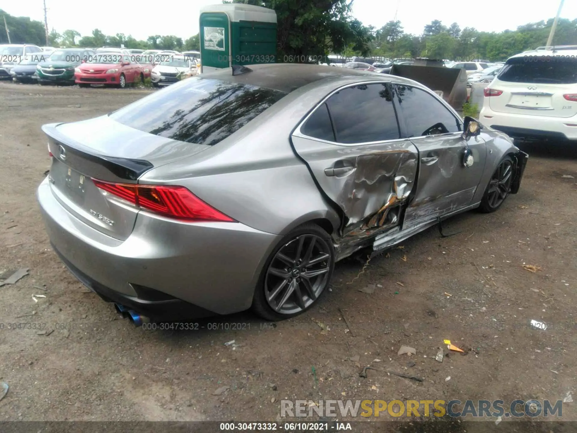 4 fotografías del automóvil dañado JTHCZ1D28K5016584 LEXUS IS 2019
