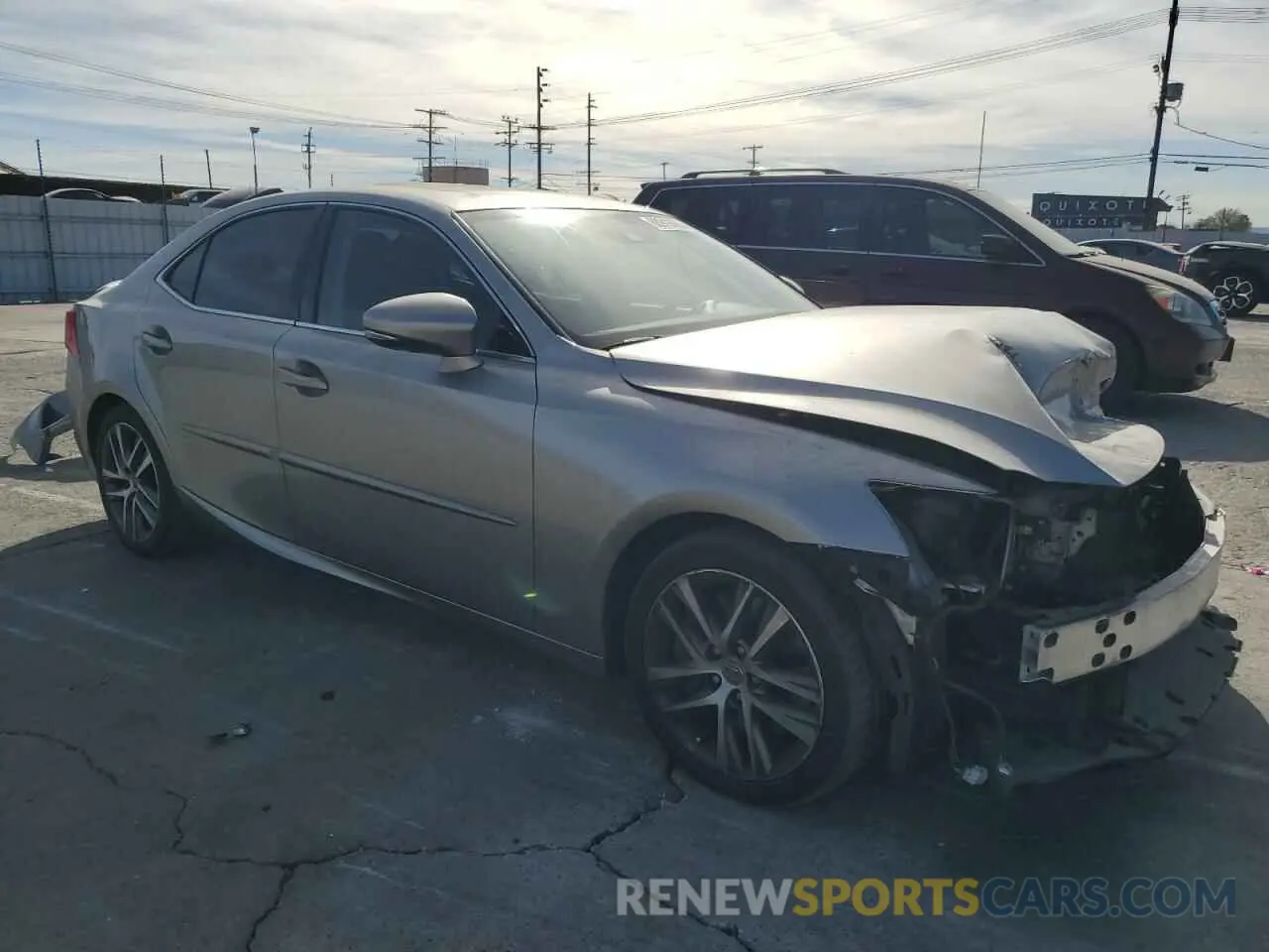 4 fotografías del automóvil dañado JTHAA1D26L5108244 LEXUS IS 2020