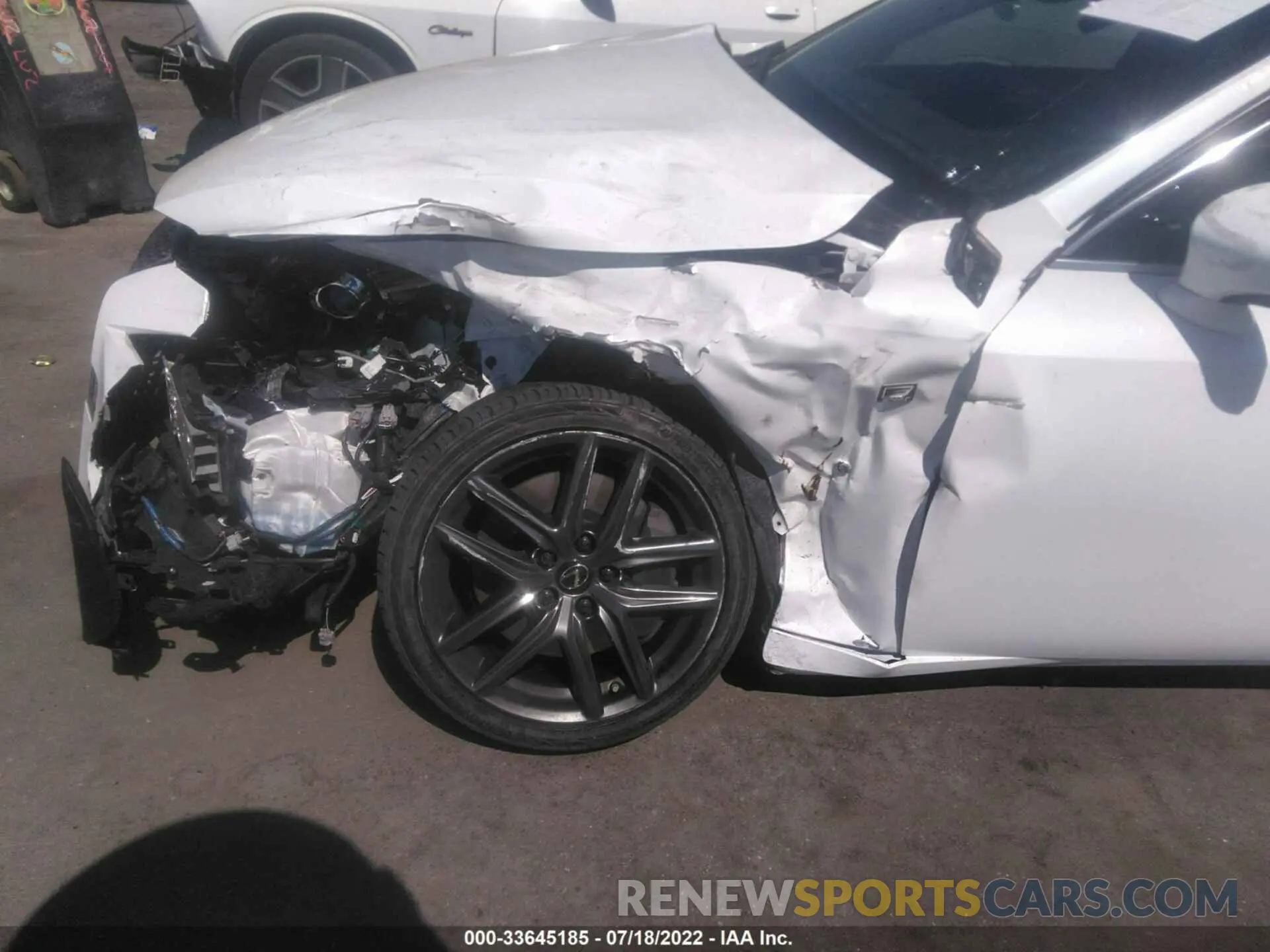 6 fotografías del automóvil dañado JTHGA1D27L5104410 LEXUS IS 2020