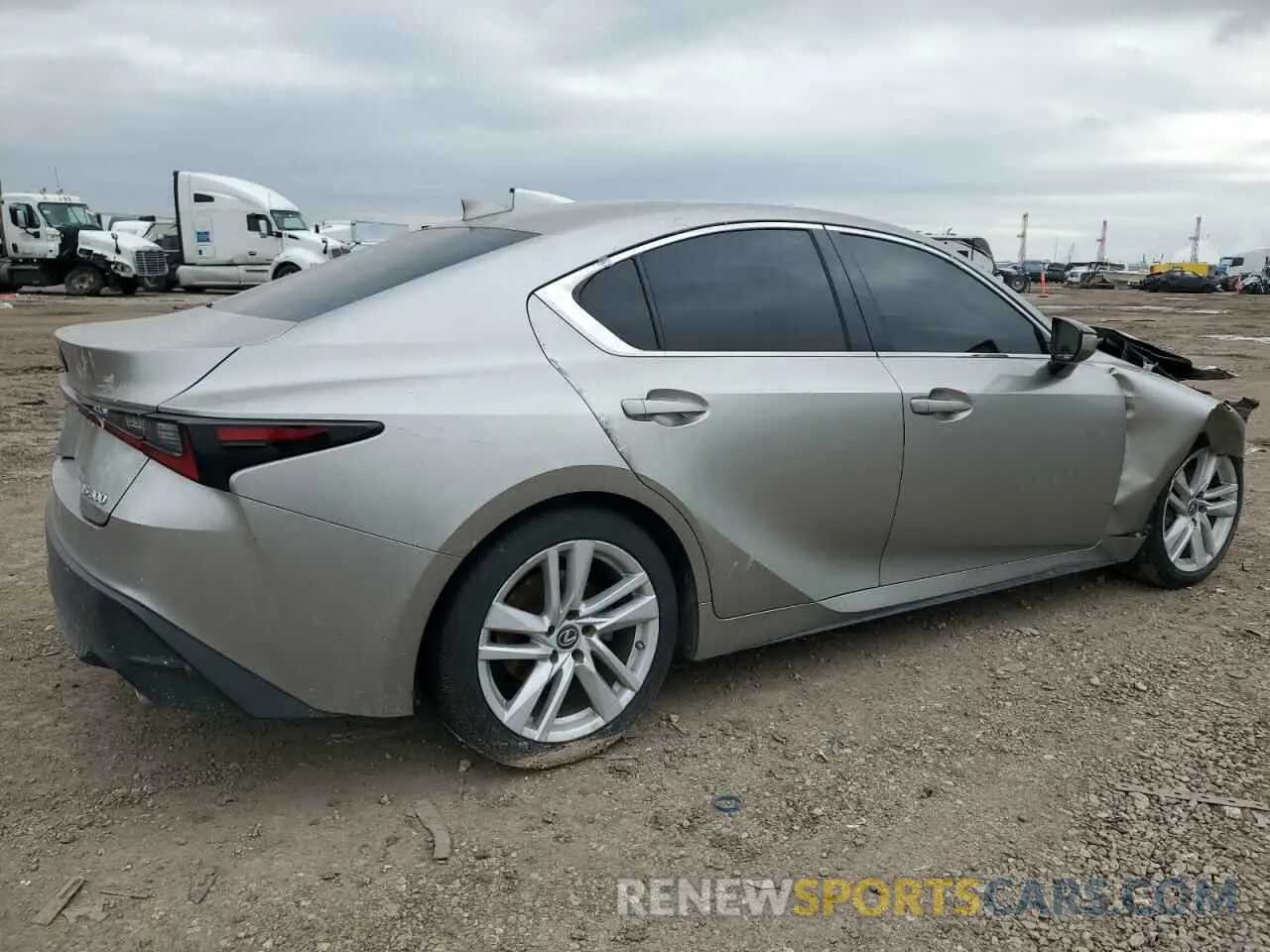 3 fotografías del automóvil dañado JTHAA1D26M5109864 LEXUS IS 2021