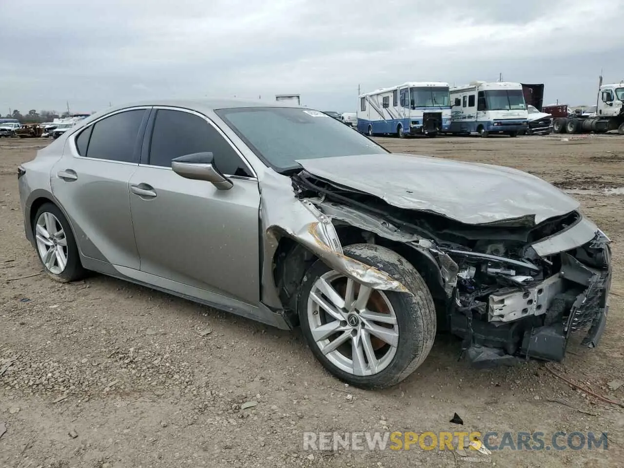 4 fotografías del automóvil dañado JTHAA1D26M5109864 LEXUS IS 2021