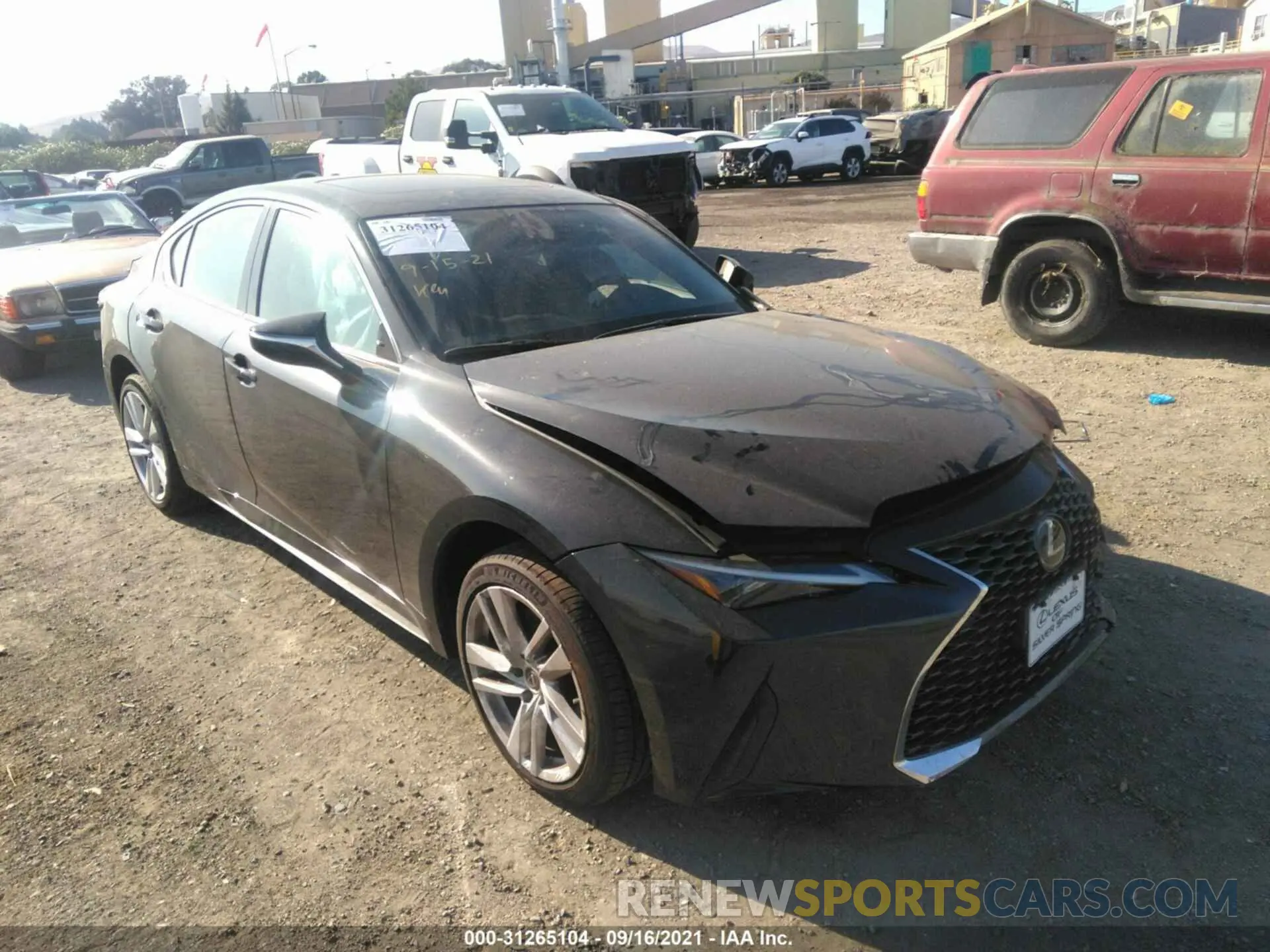 1 fotografías del automóvil dañado JTHC81F21M5046903 LEXUS IS 2021