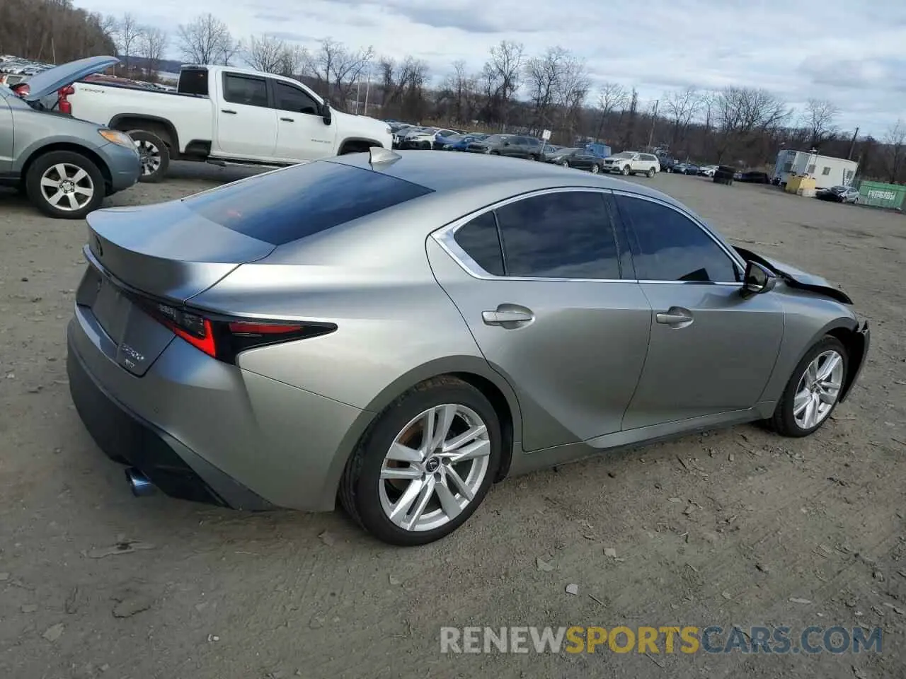 3 fotografías del automóvil dañado JTHC81F27M5044864 LEXUS IS 2021
