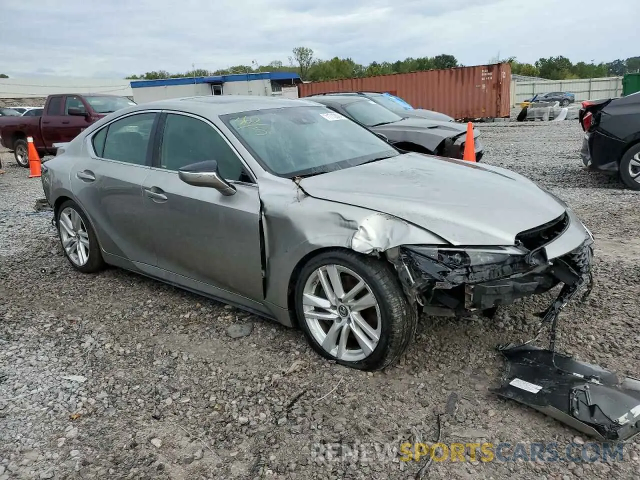 4 fotografías del automóvil dañado JTHCA1D20M5114714 LEXUS IS 2021