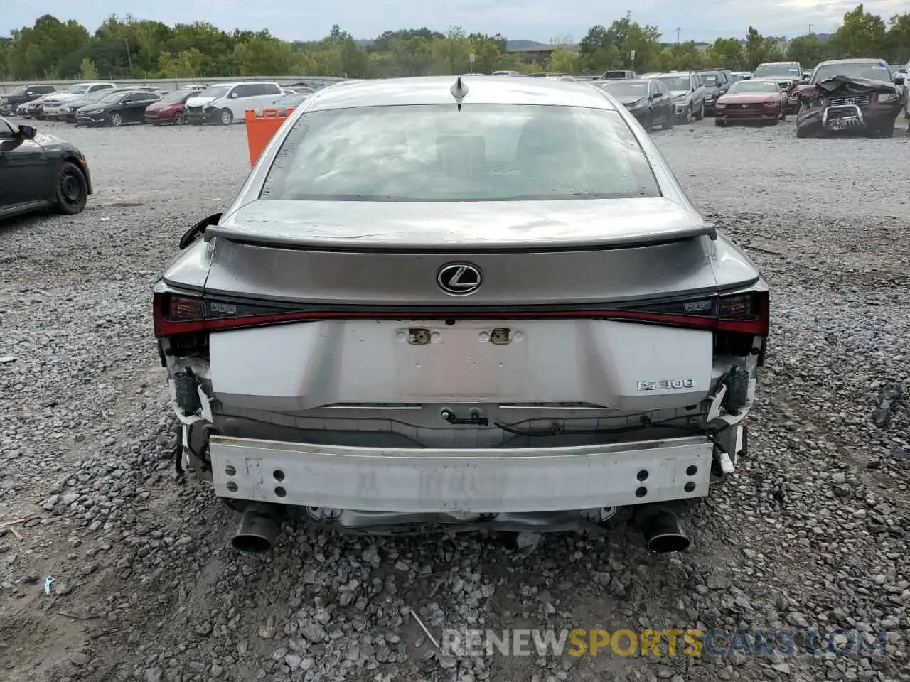 6 fotografías del automóvil dañado JTHCA1D20M5114714 LEXUS IS 2021