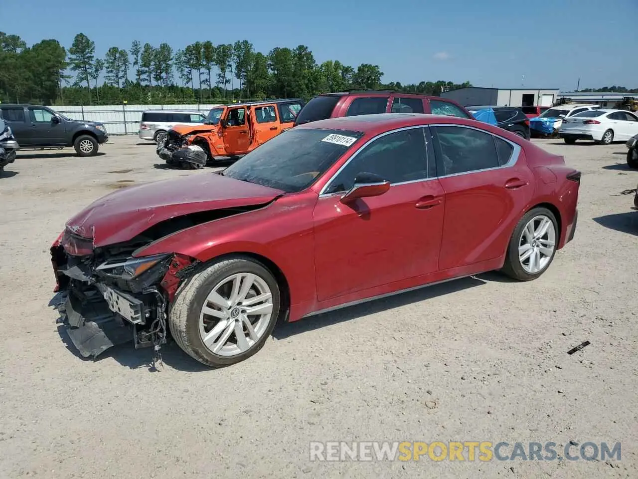 1 fotografías del automóvil dañado JTHCA1D23M5114853 LEXUS IS 2021
