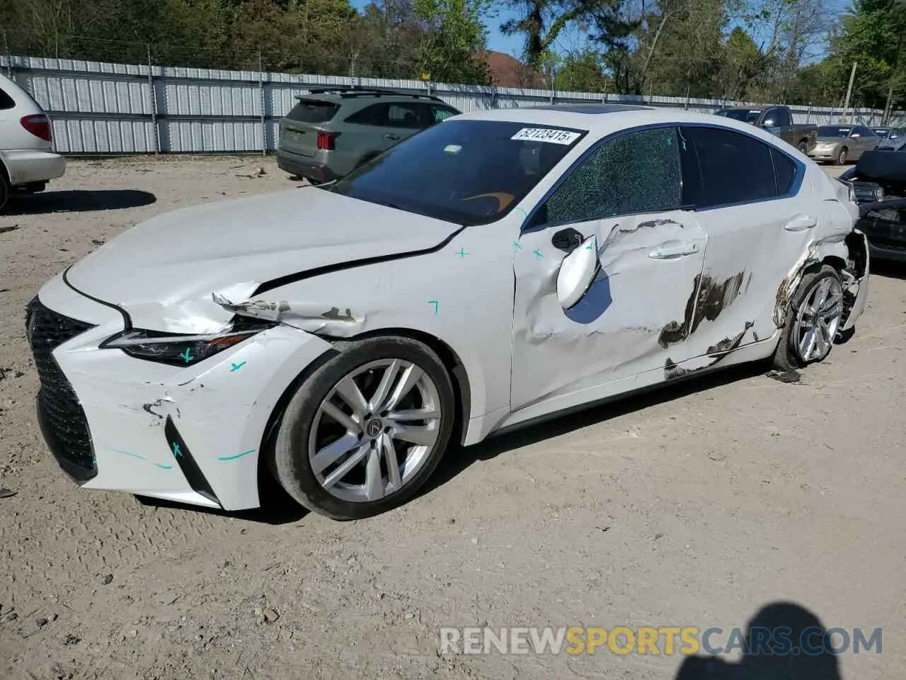 1 fotografías del automóvil dañado JTHCA1D23M5114920 LEXUS IS 2021