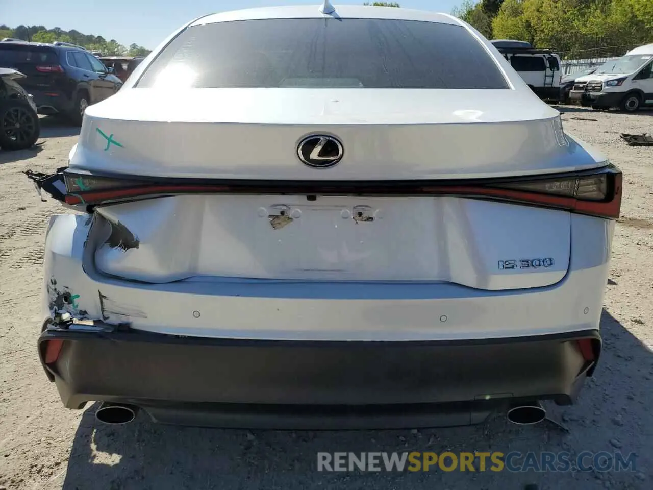 6 fotografías del automóvil dañado JTHCA1D23M5114920 LEXUS IS 2021